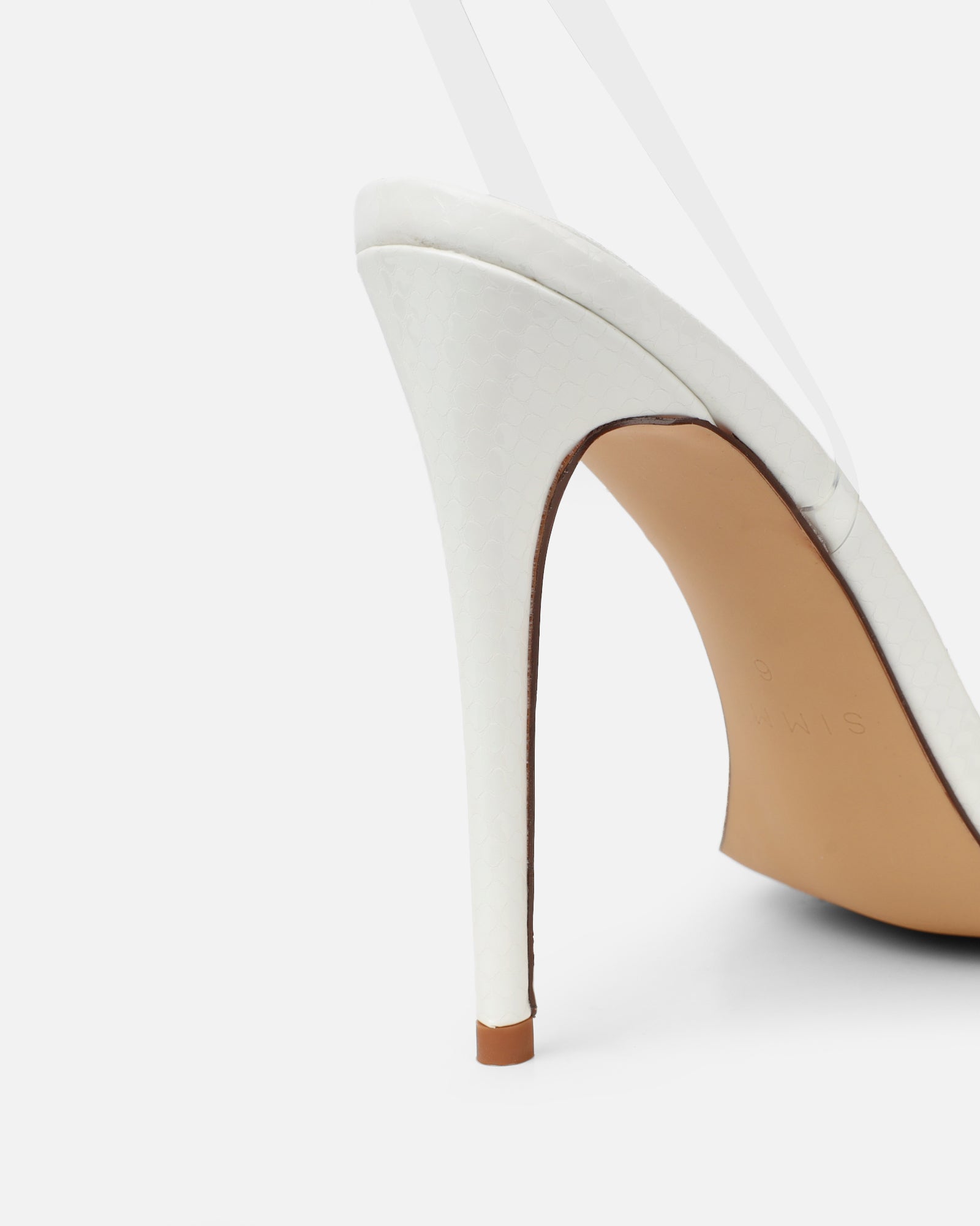 Erica White Snake Flower Embellished Heeled Sandals | SIMMI London