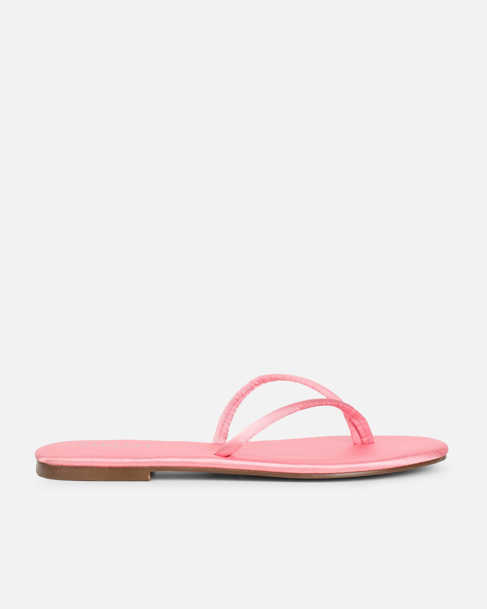 Elmas Pink Satin Toe thong Sandals | SIMMI London