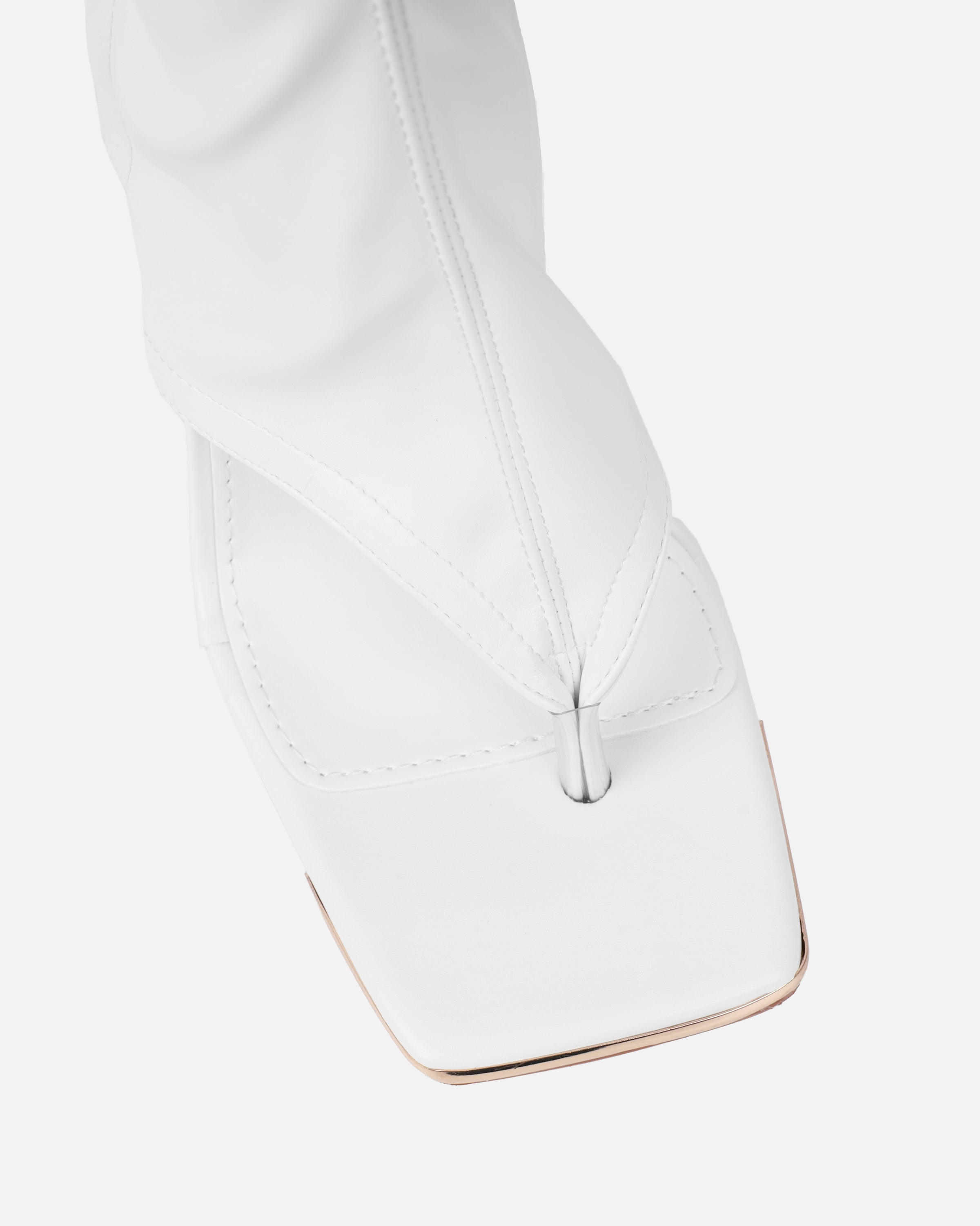Senya White Toe Thong Heeled Boots | SIMMI London