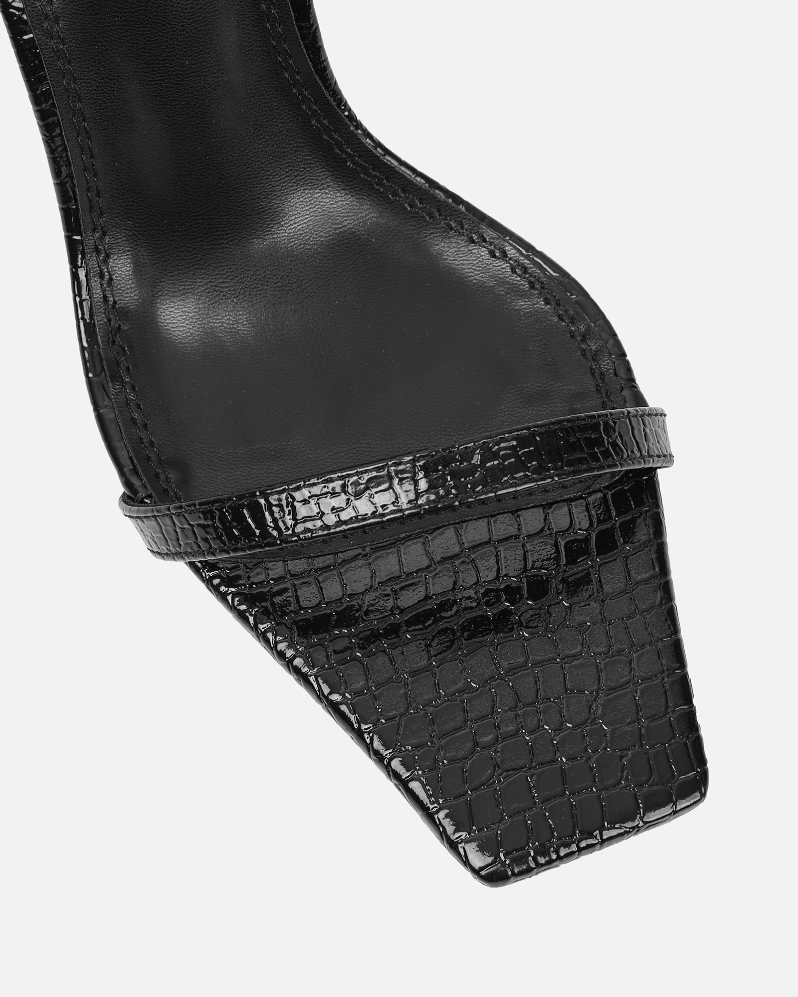 Dosia black snake effect two part sandals | SIMMI London