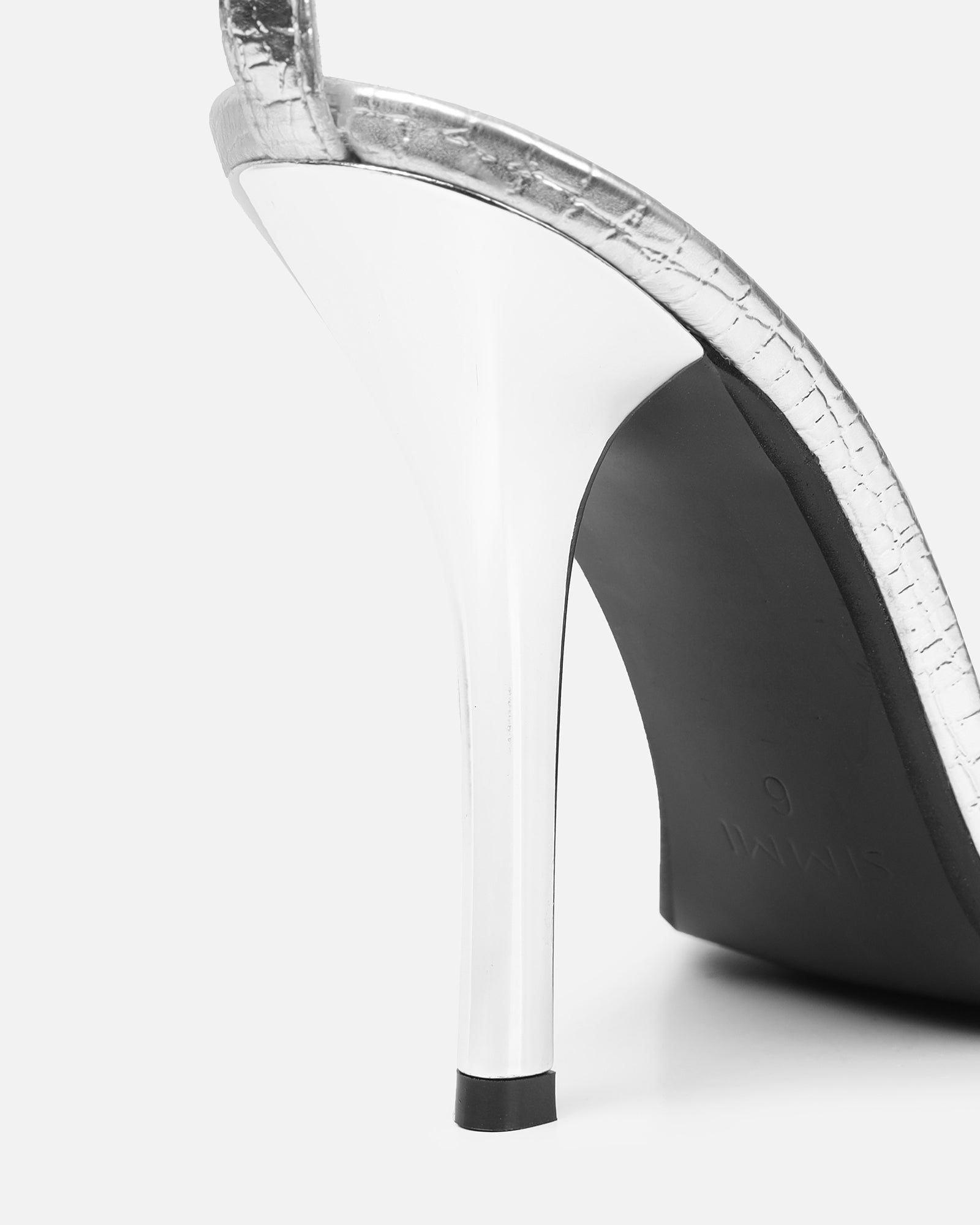 Dosia silver snake effect two part sandals | SIMMI London