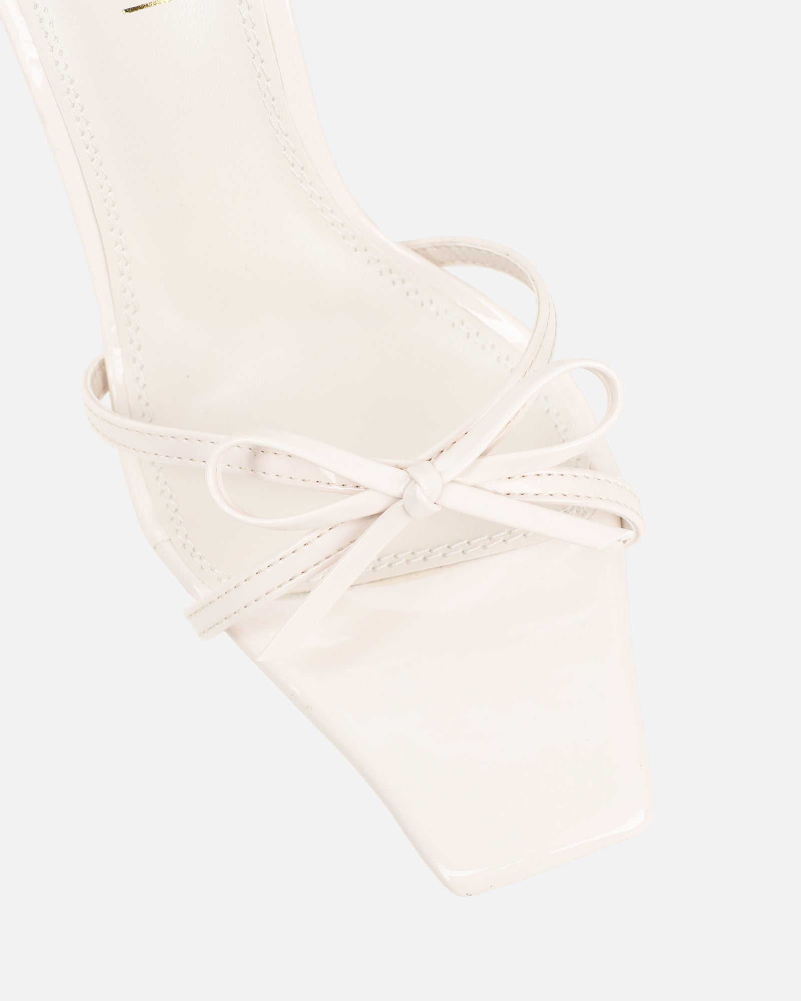 Faron stone patent bow detail heeled sandals | SIMMI London