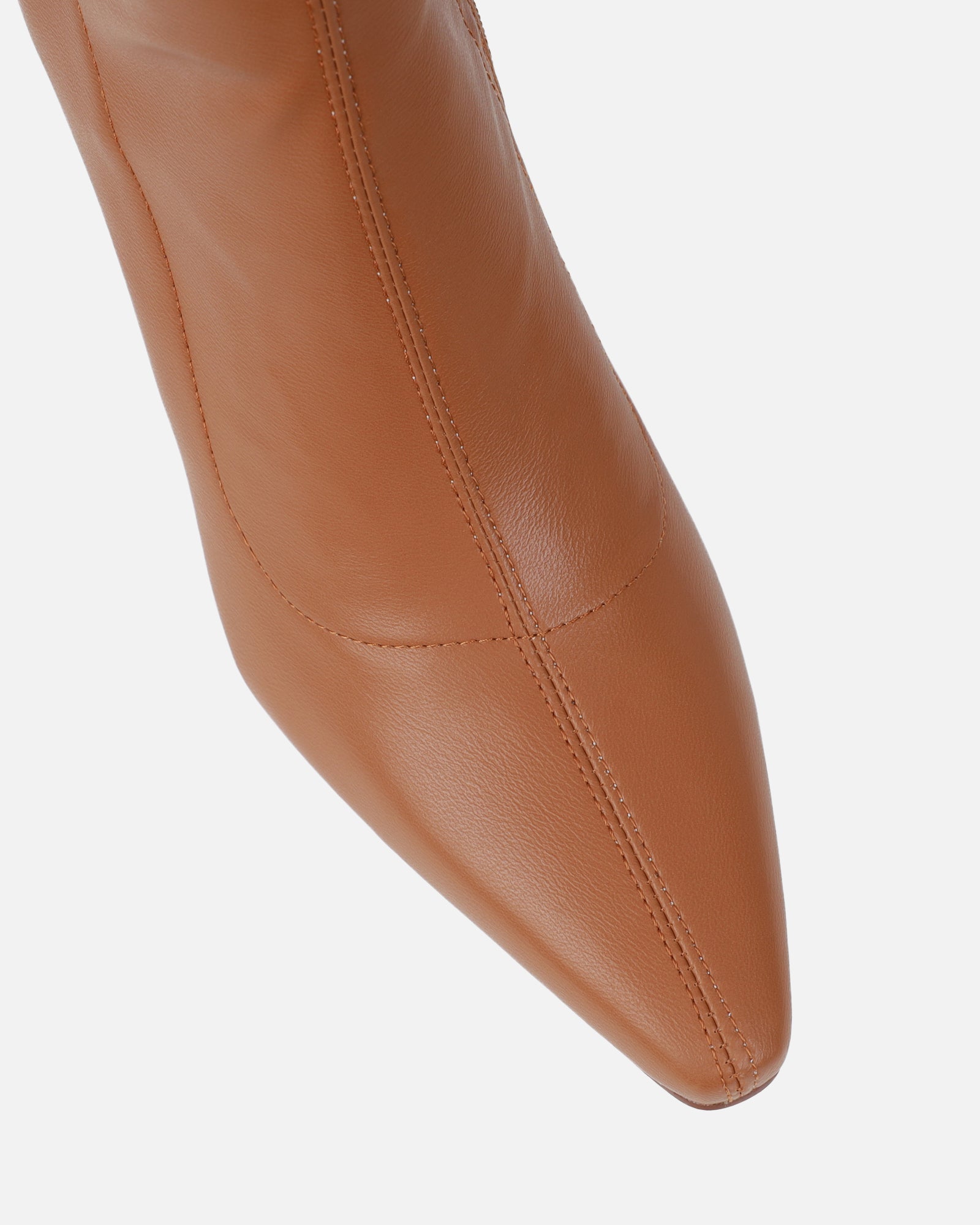 Fabbian Tan Stretch Heeled Knee High Boots