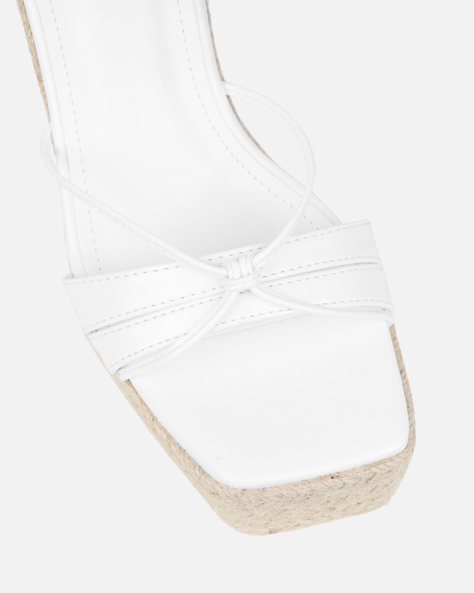 Citra White Espadrille Wedges | SIMMI London