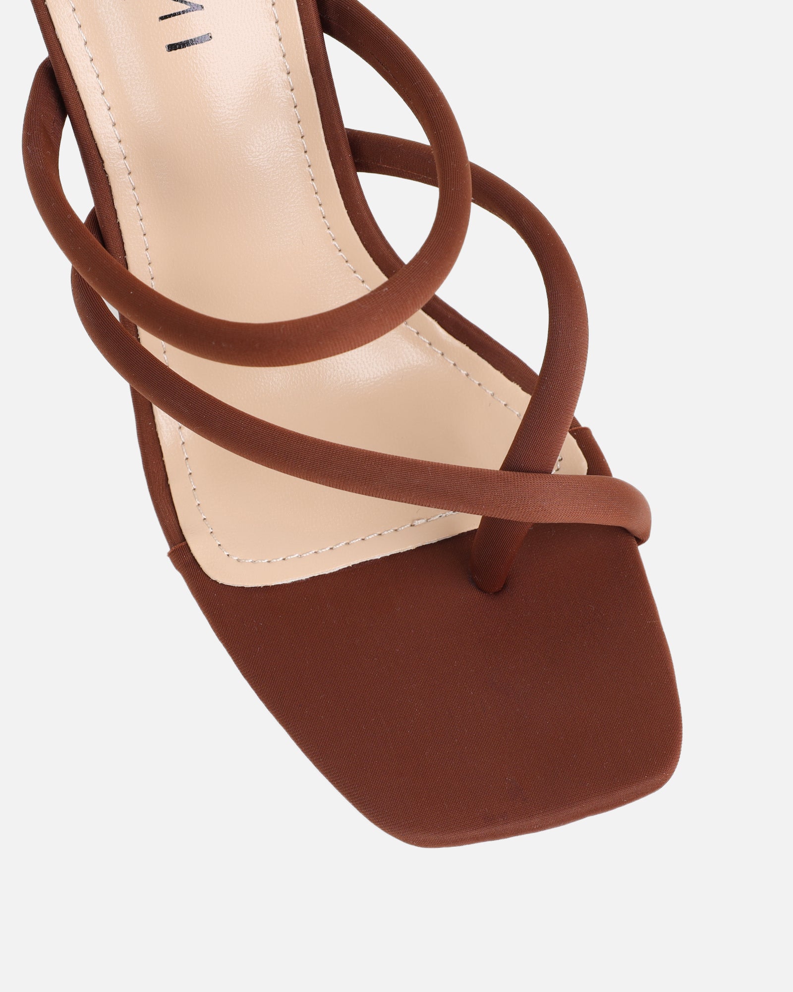 Wosha Brown Lycra Mules | SIMMI London