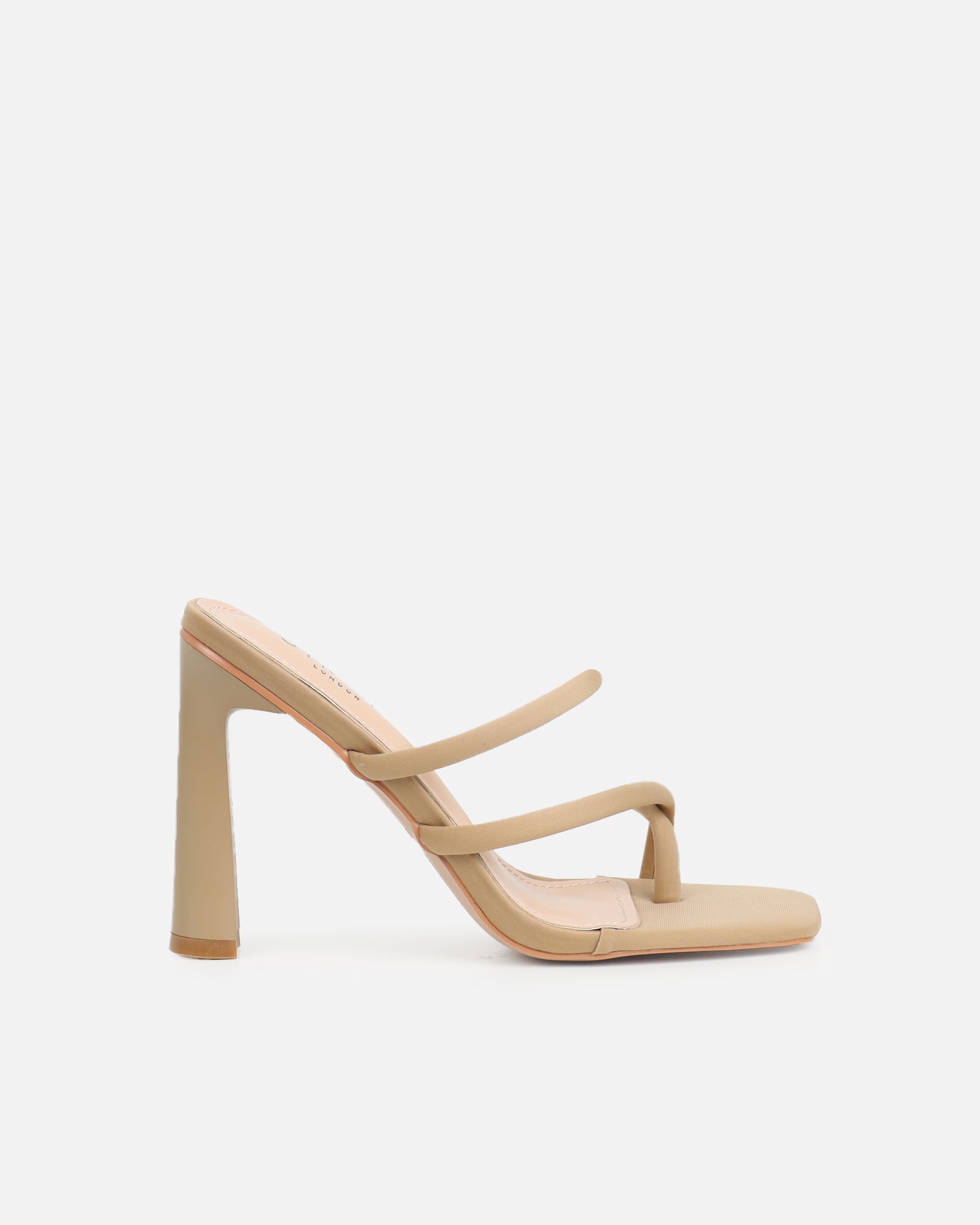 Wosha Nude Lycra Mules | SIMMI London