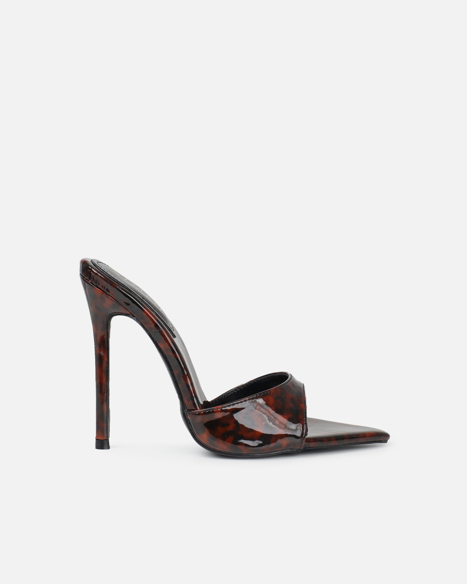 Franca Tortoise Shell Print Stiletto Mules