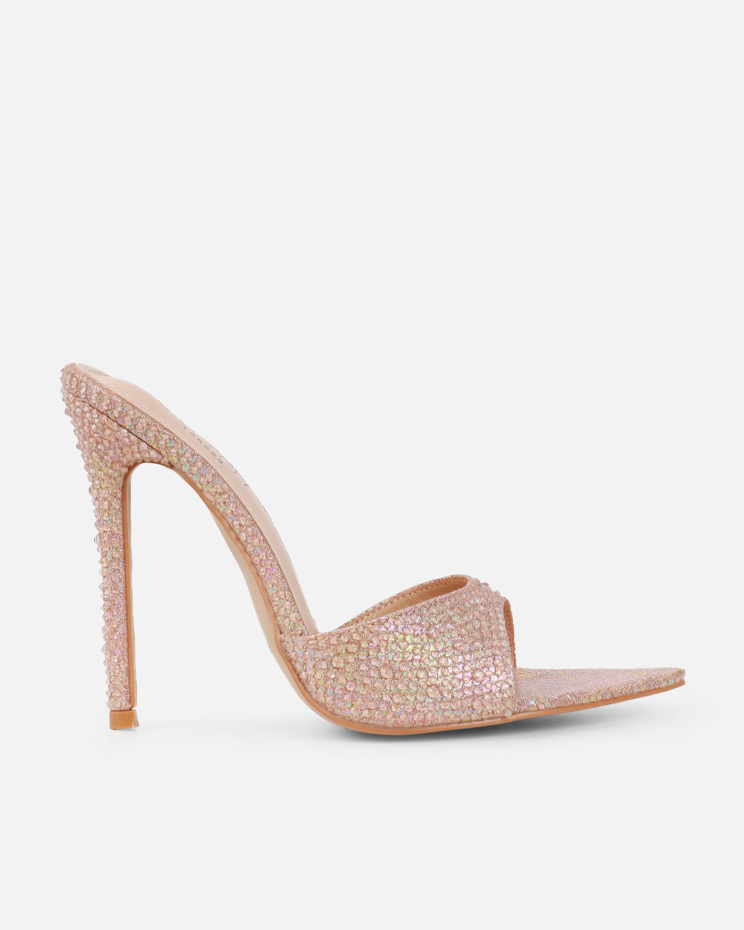 Reef Nude Glitter Snake Droplet Mule Sandals | SIMMI London