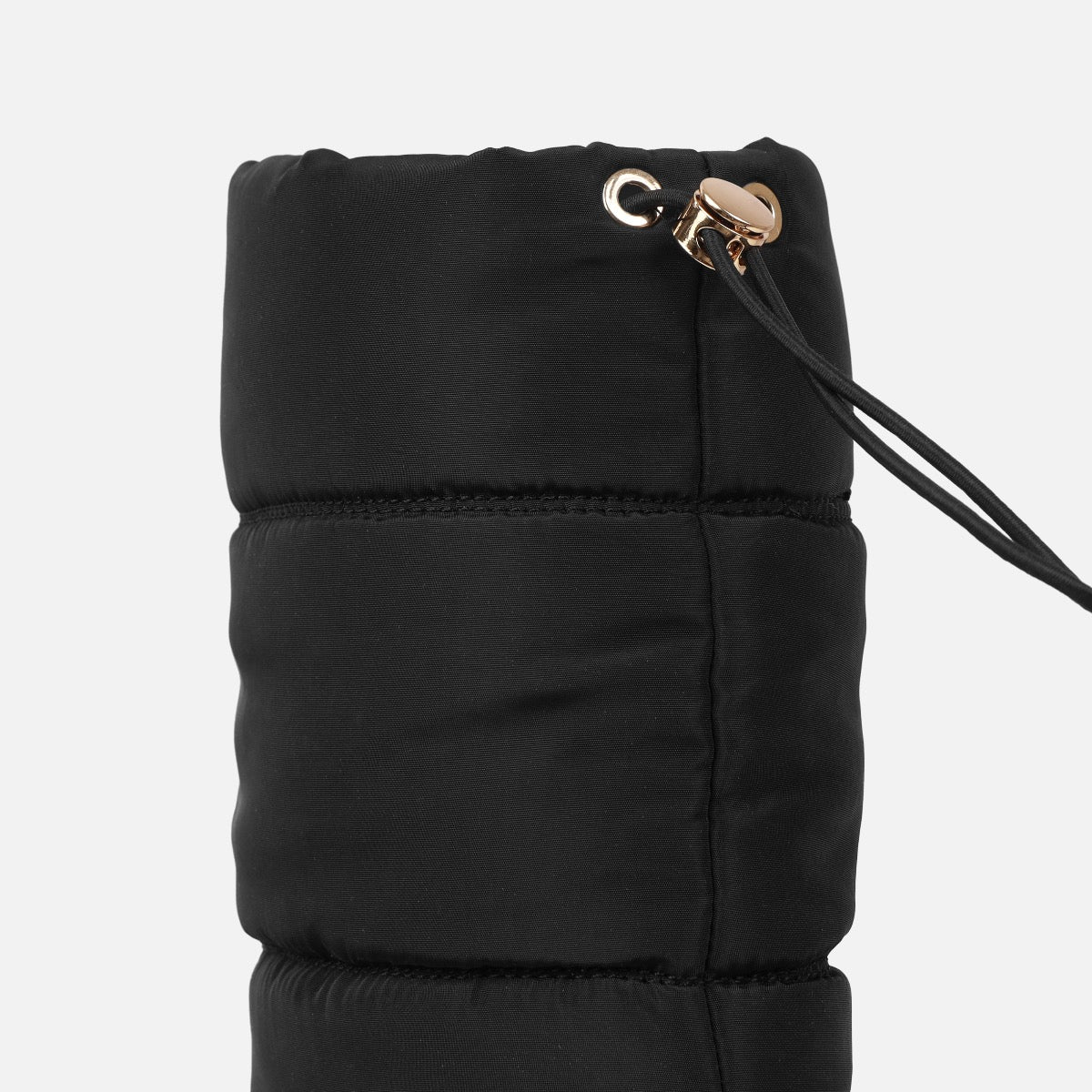 Frost Black Padded Block Heel Boots | SIMMI London