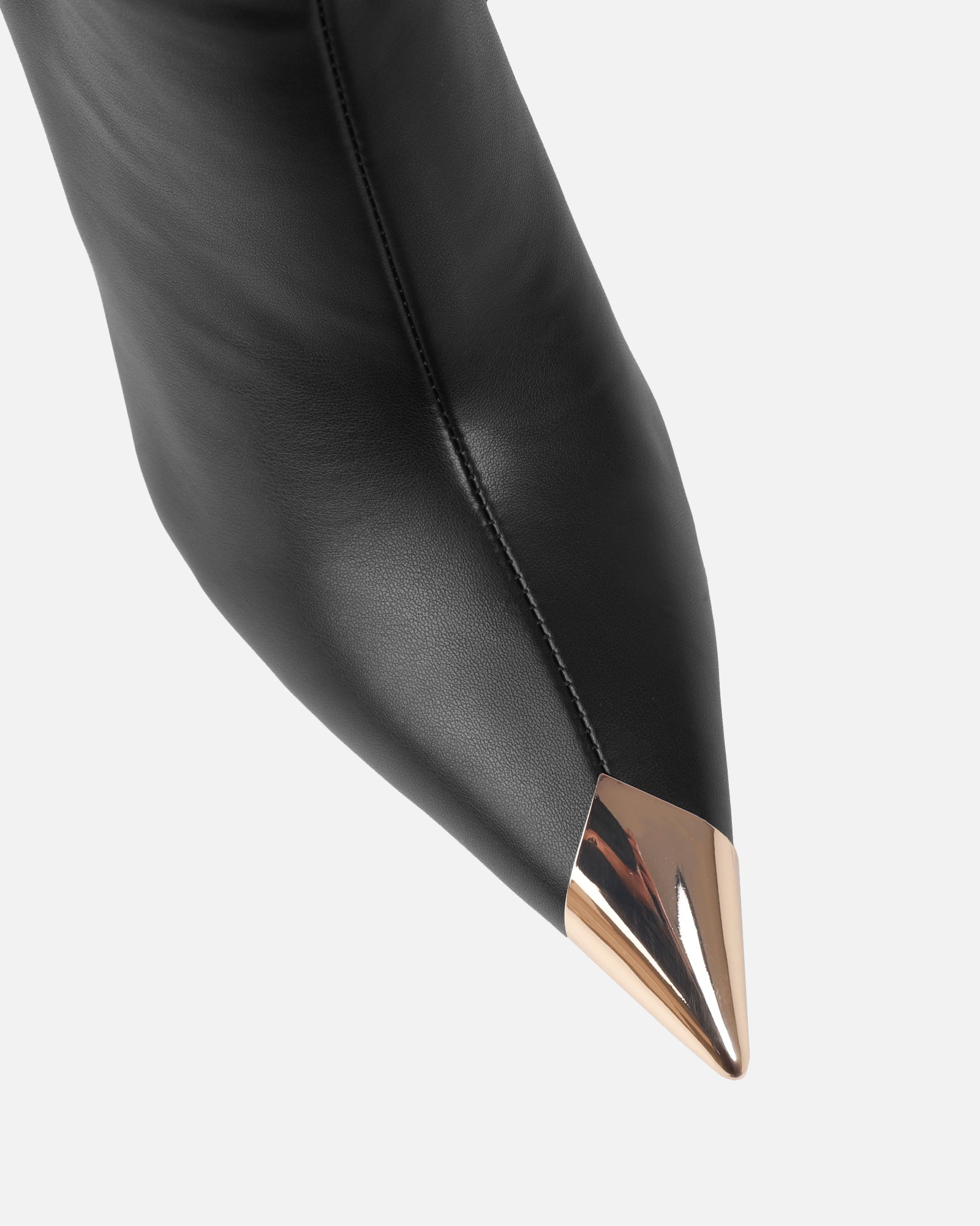 Garry Black Stiletto Heeled Boot With Toe Cap | SIMMI London