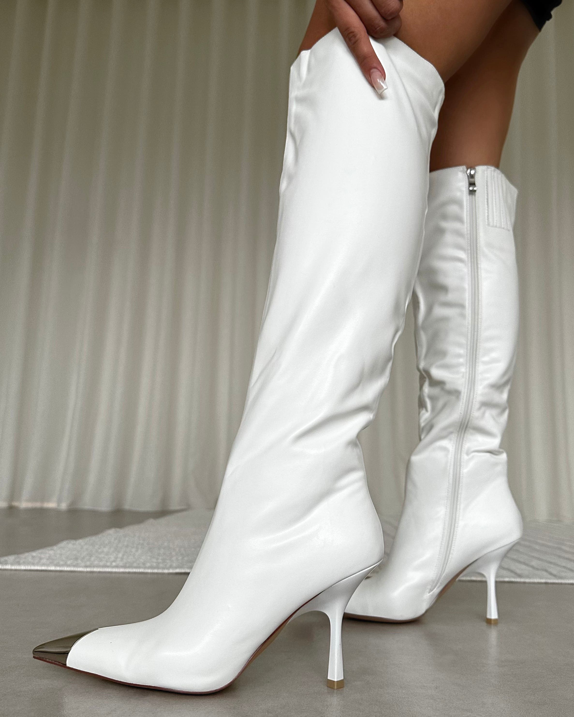 Garry White Stiletto Heeled Boot With Toe Cap| SIMMI London