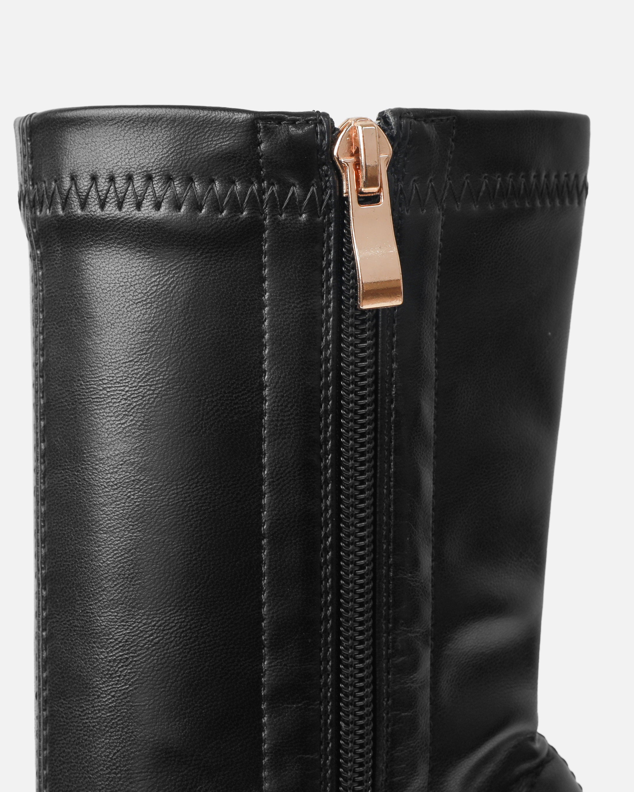 George Black High Heeled Sock Boots With Toe Cap | SIMMI London