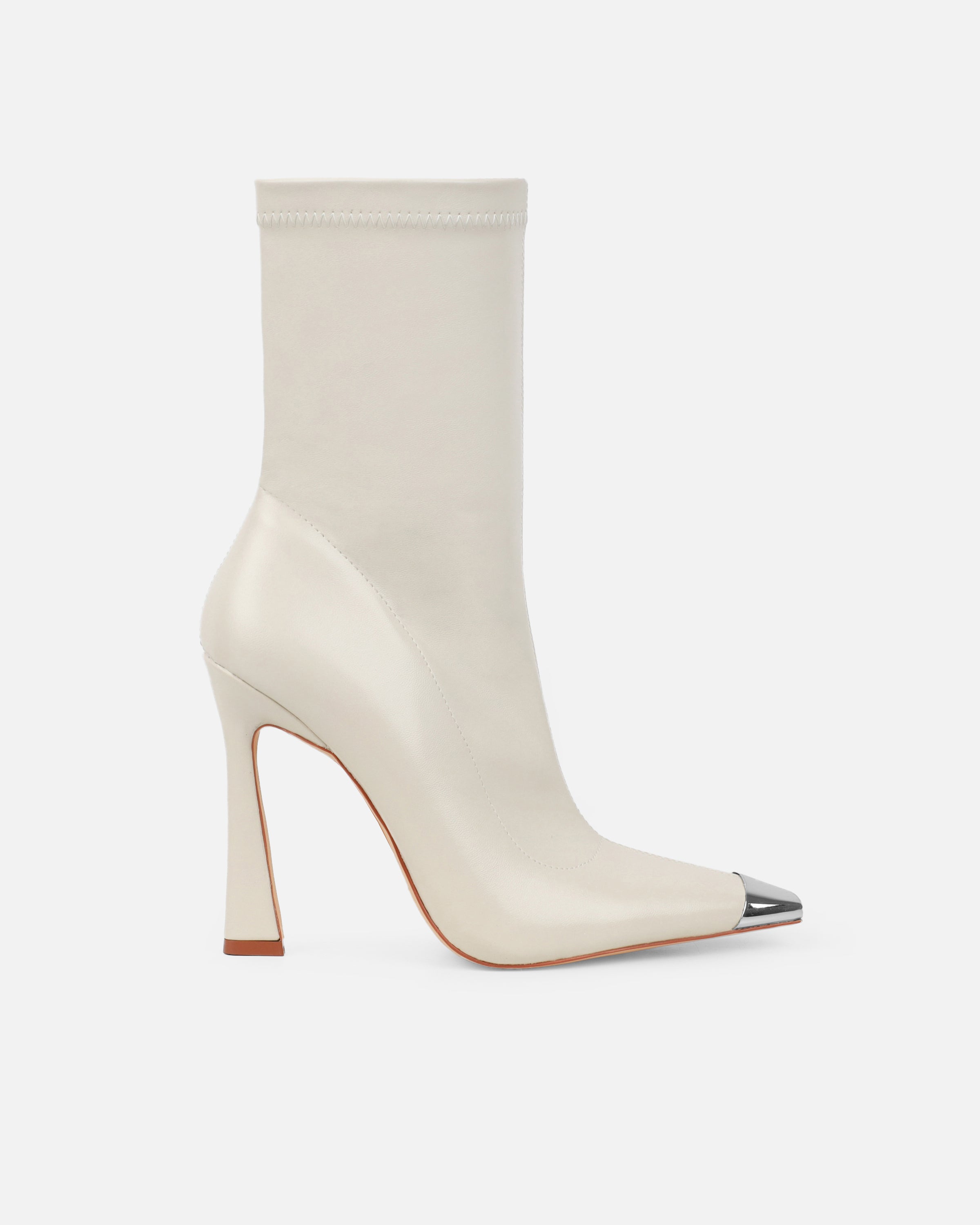 George Stone High Heeled Sock Boots With Toe Cap | SIMMI London