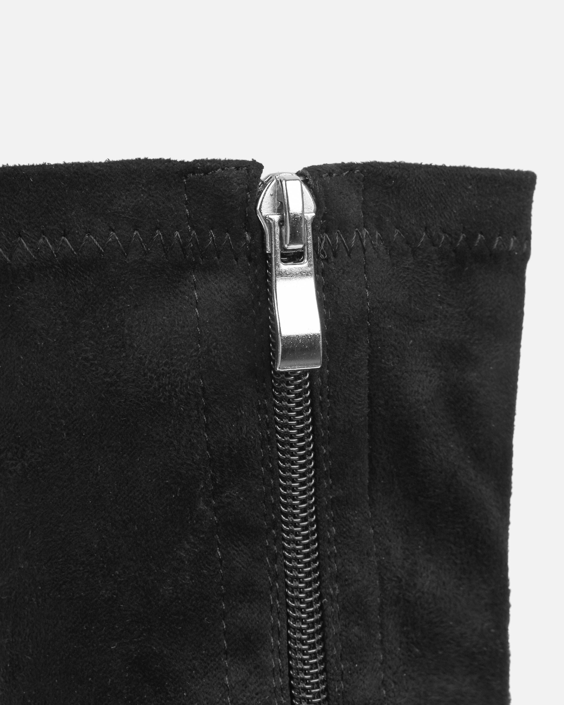 Giorgio Black Faux Suede Print Stiletto Sock Boots | SIMMI London