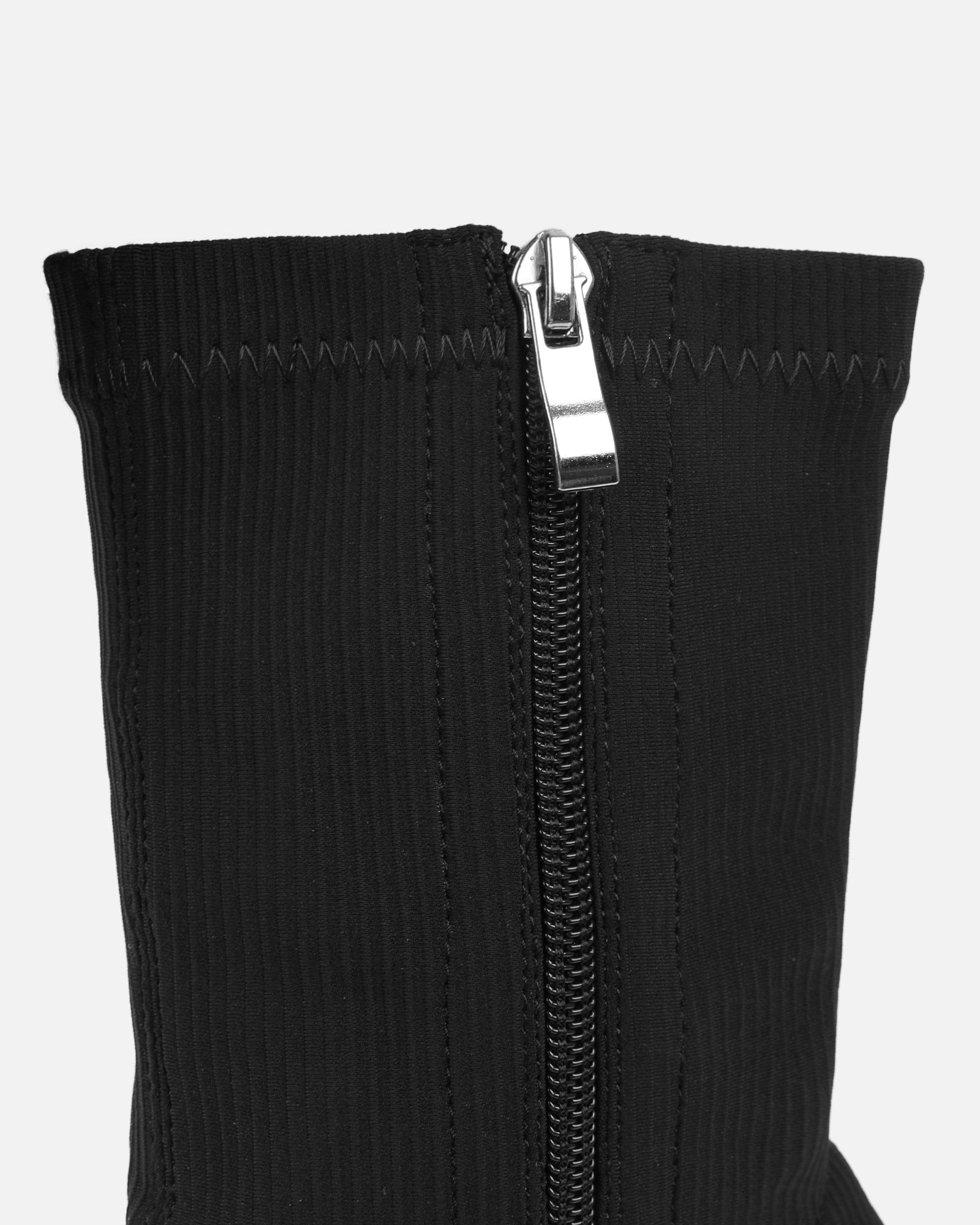 Griffin Black Ribbed Lycra Sock Boots | SIMMI London