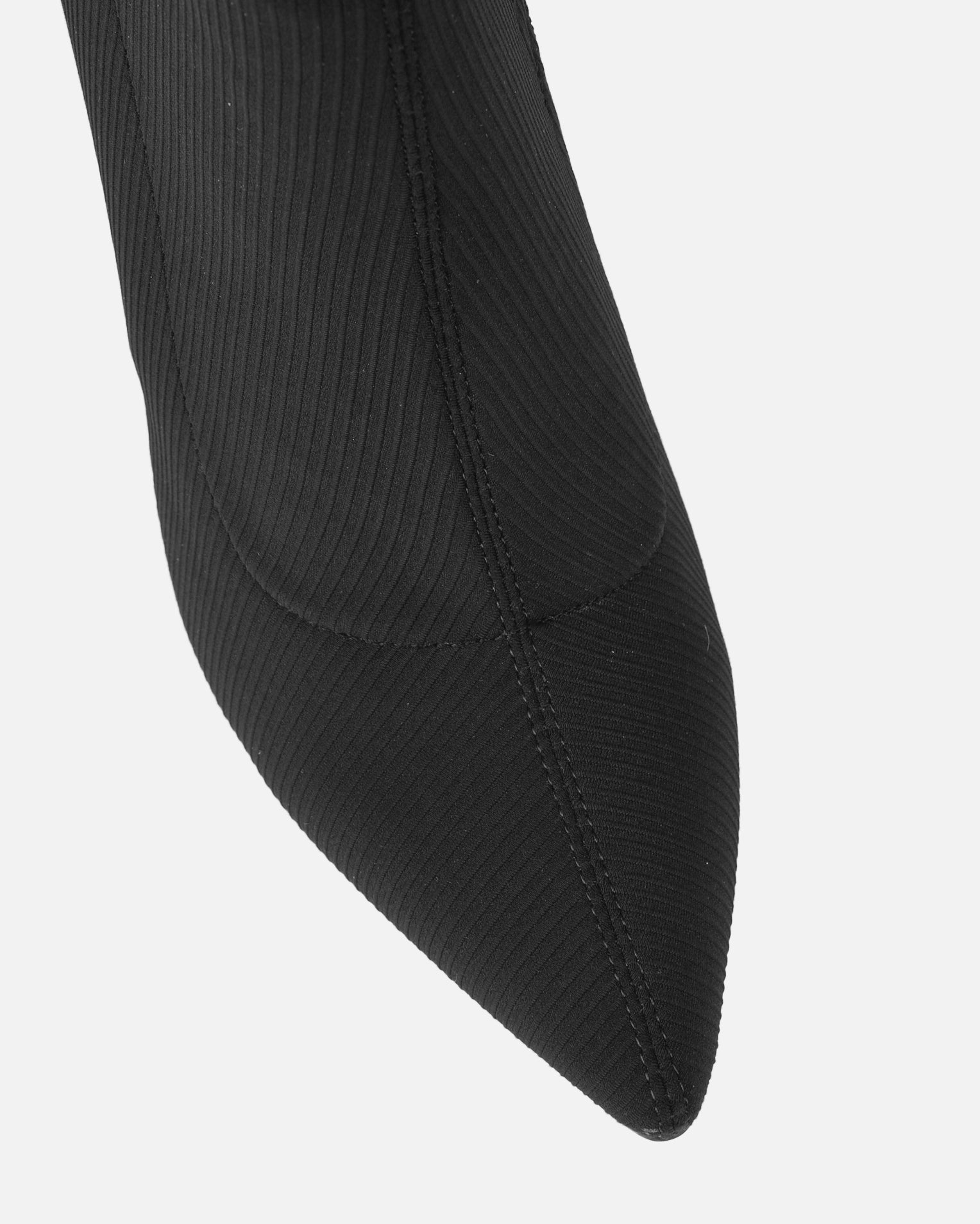 Griffin Black Ribbed Lycra Sock Boots | SIMMI London
