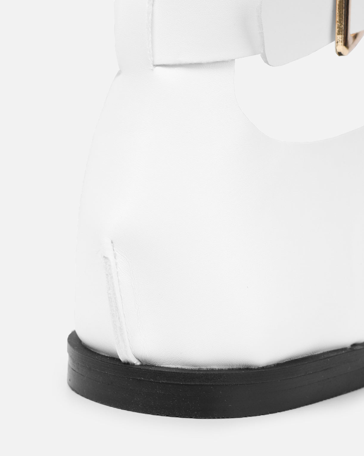 Gypsy White Toe Loop Flat Sandals | SIMMI London