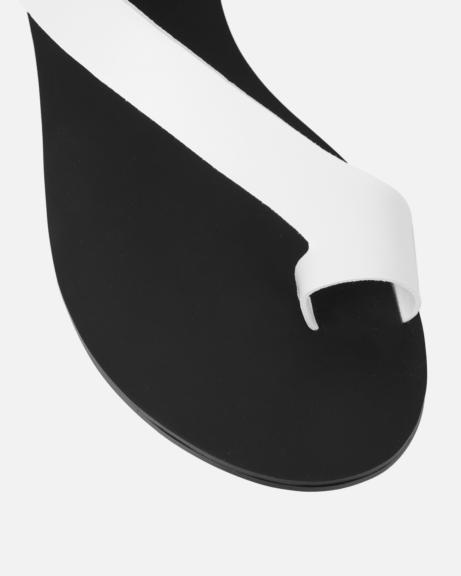 Gypsy White Toe Loop Flat Sandals | SIMMI London