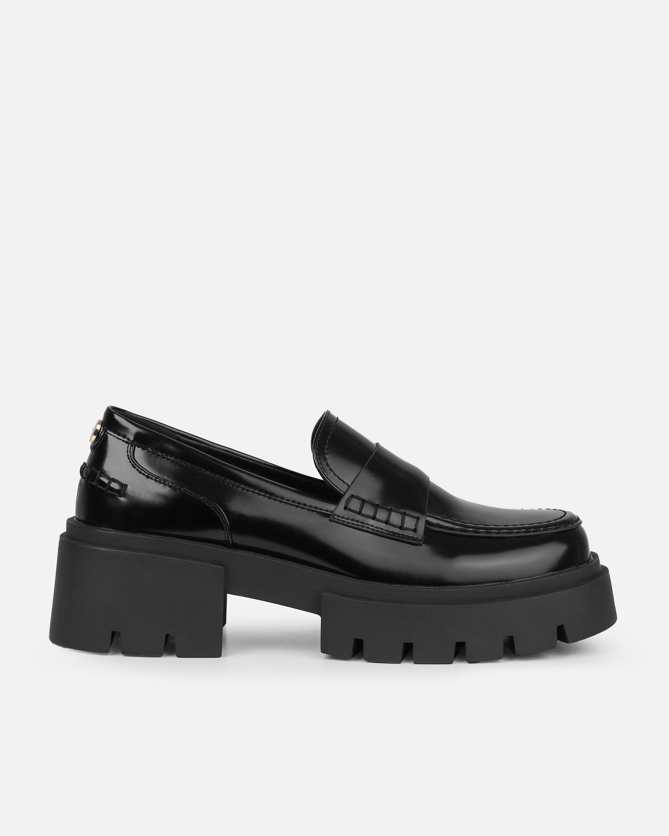 Kane Black Chunky Loafers | SIMMI London
