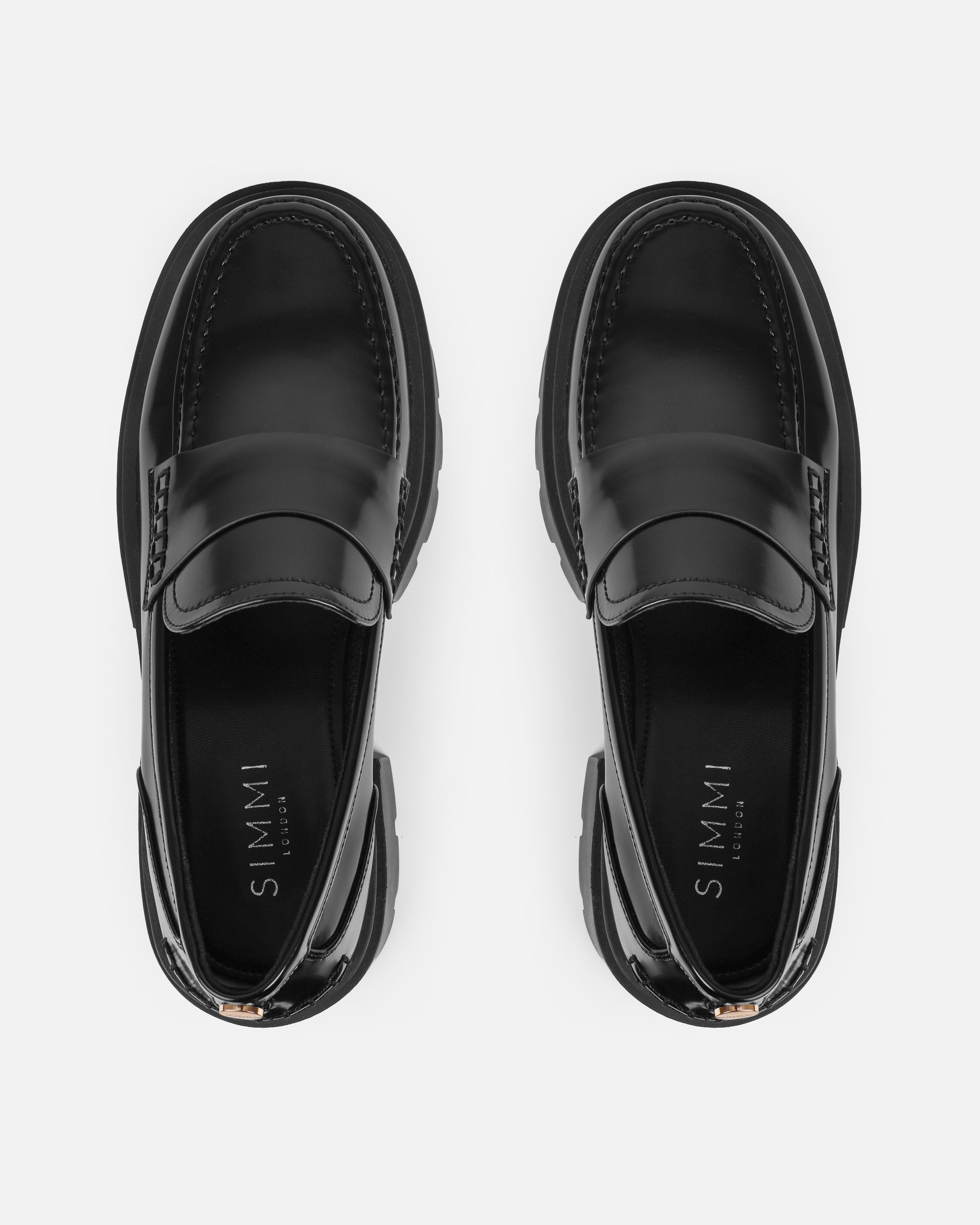 Kane Black Chunky Loafers | SIMMI London