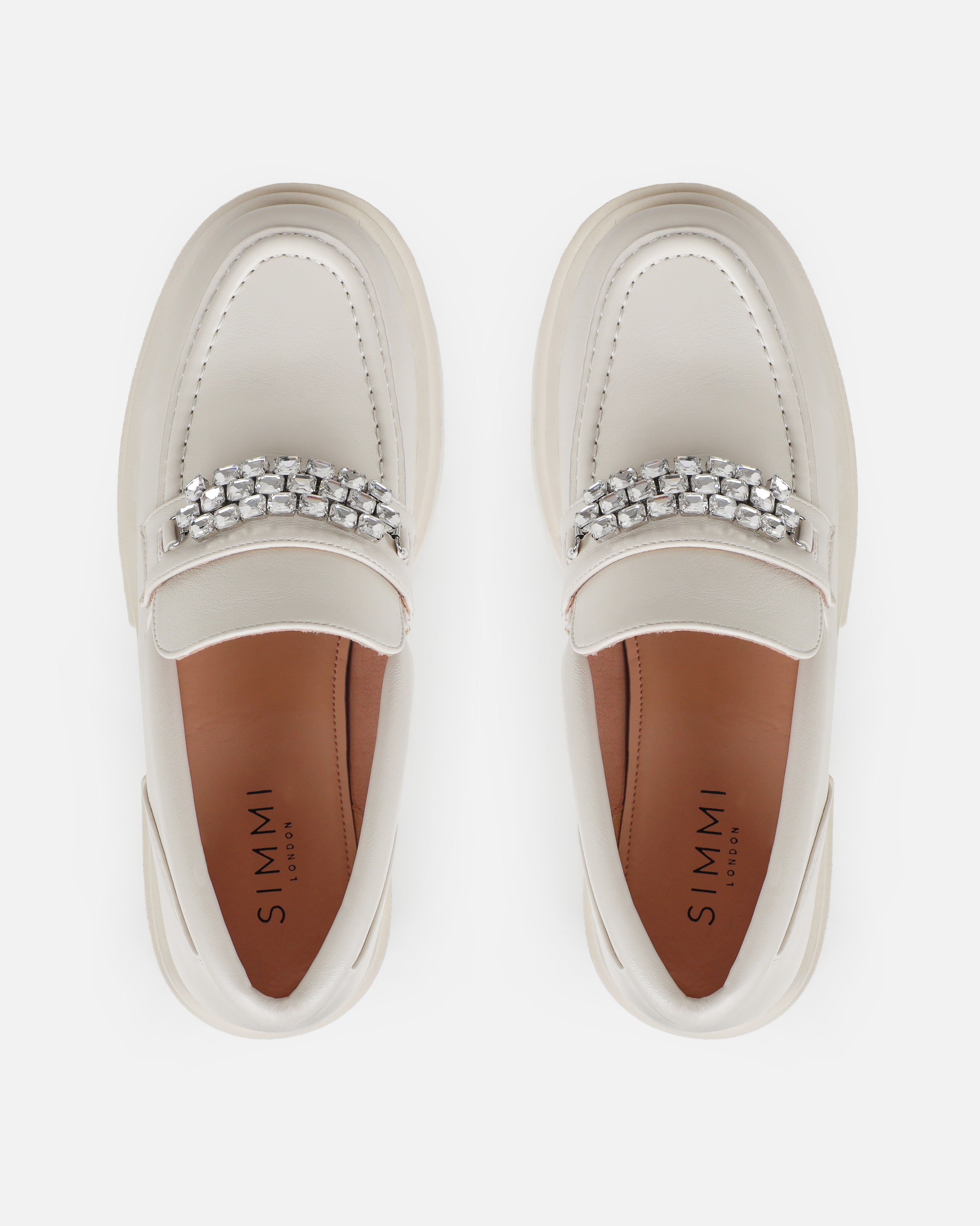 Kanye Stone Diamante Chunky Loafers | SIMMI London