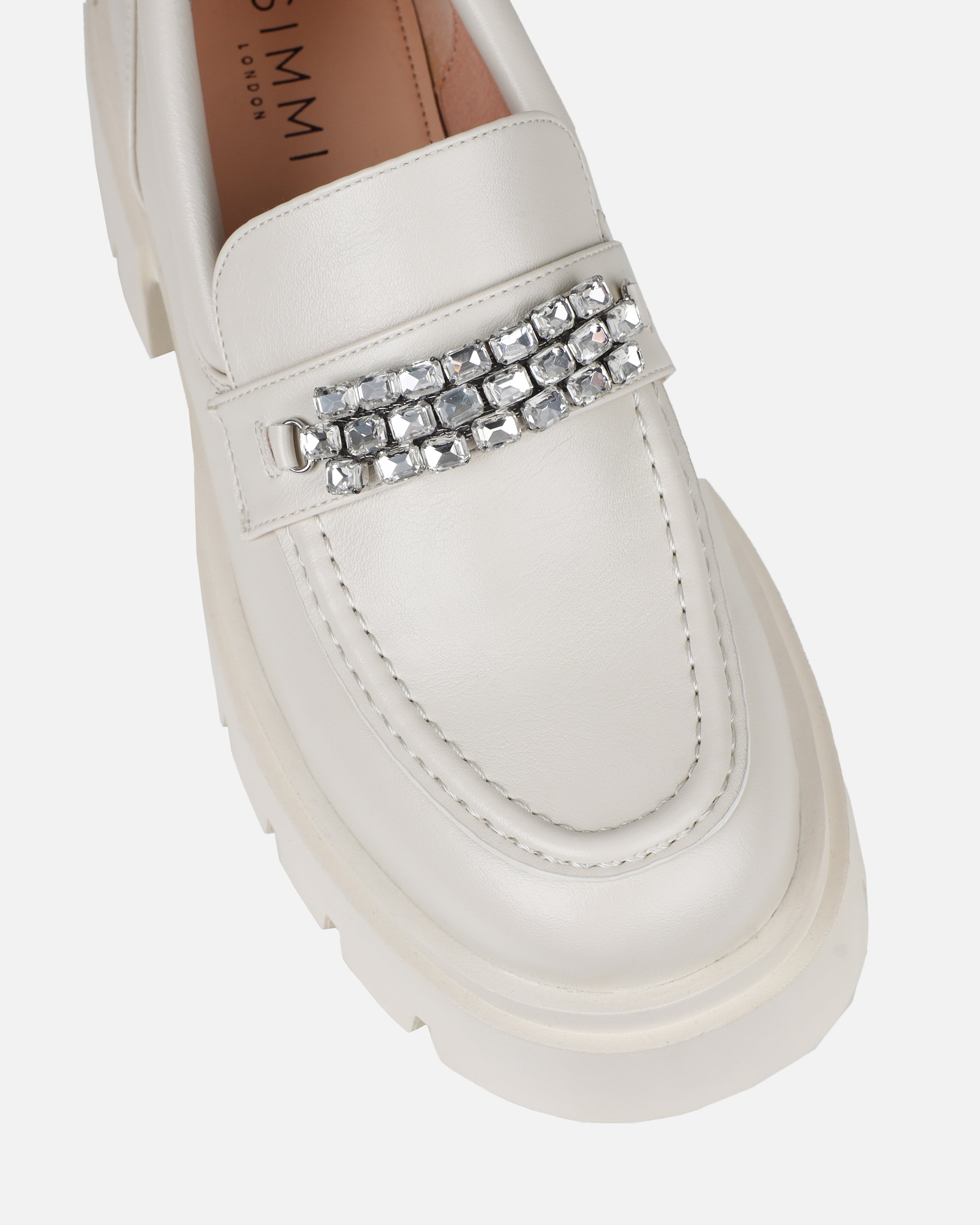 Kanye Stone Diamante Chunky Loafers | SIMMI London