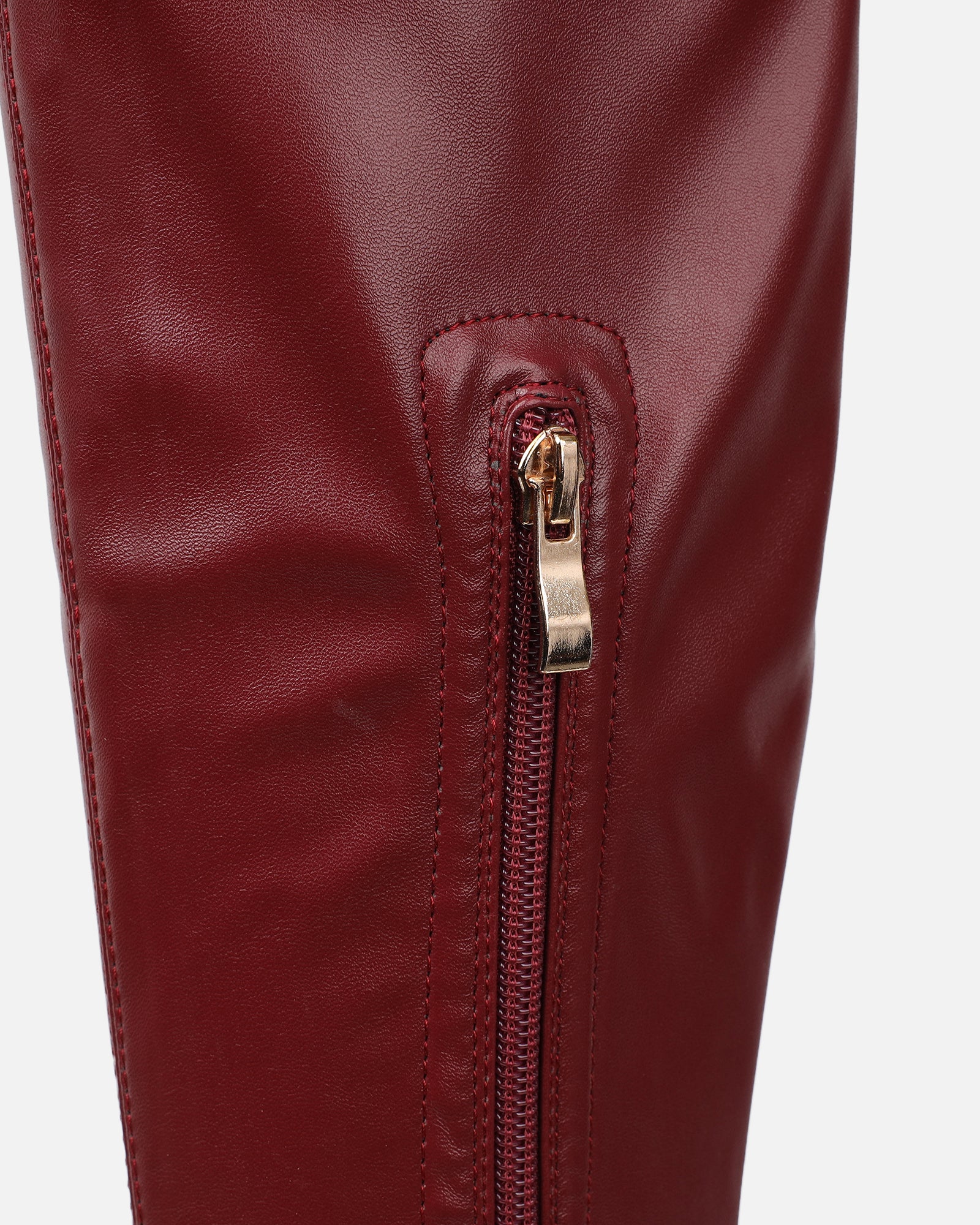 Hades Burgundy Stretch Over The Knee Boots | SIMMI London