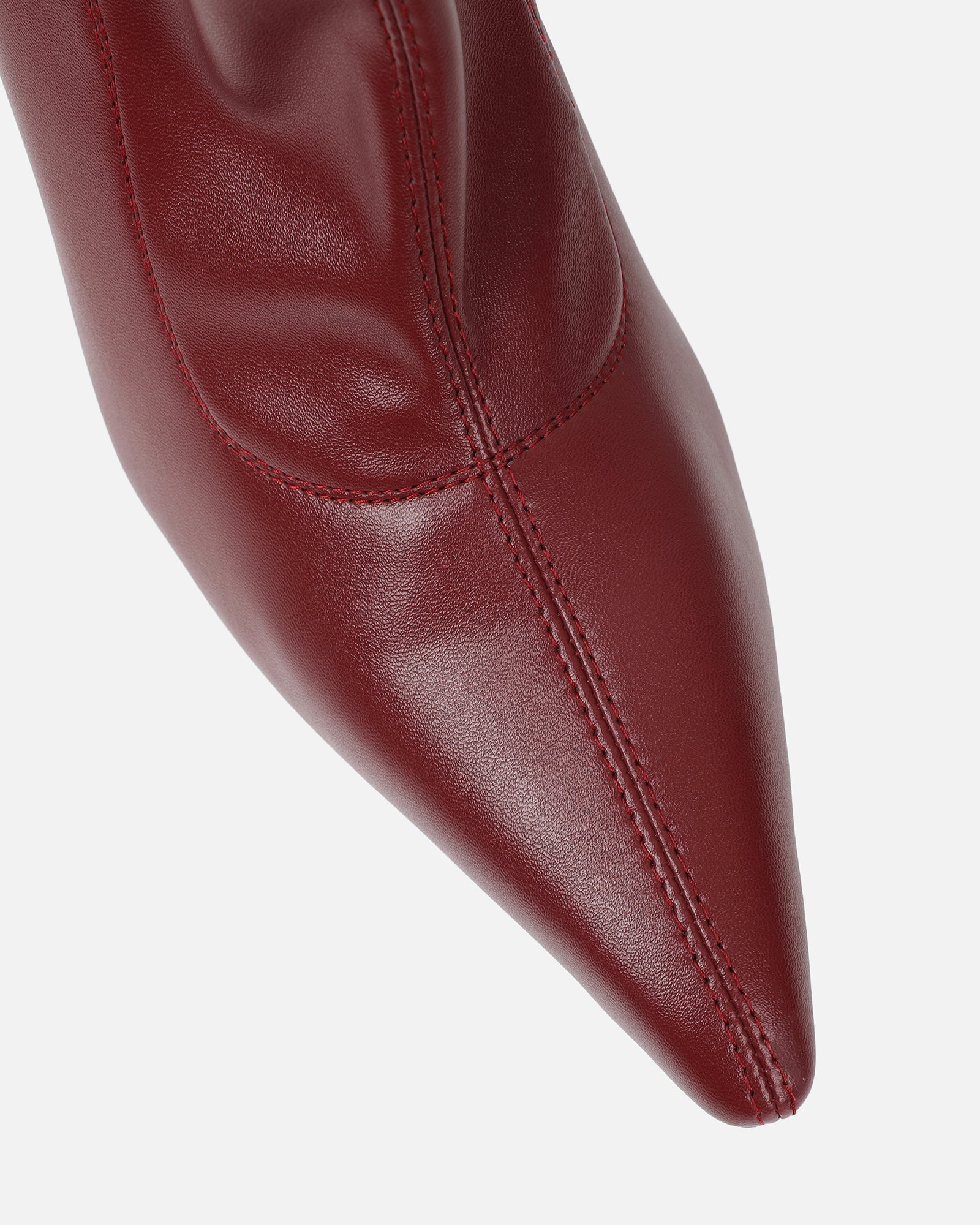 Hades Burgundy Stretch Over The Knee Boots | SIMMI London