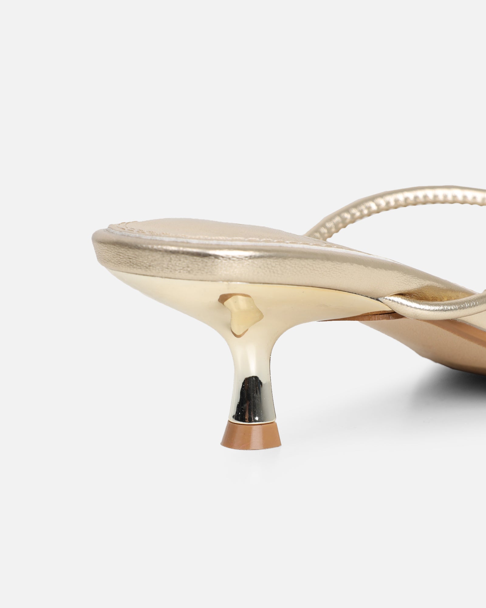 Haylen Gold Metallic Knotted Mules | SIMMI London