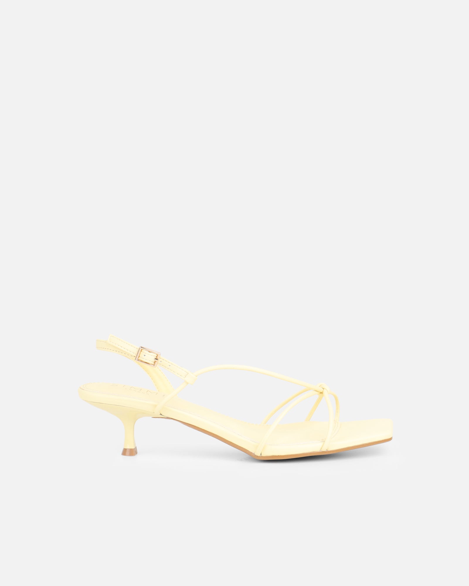 Hanah Lemon Strappy Kitten Heels | SIMMI London