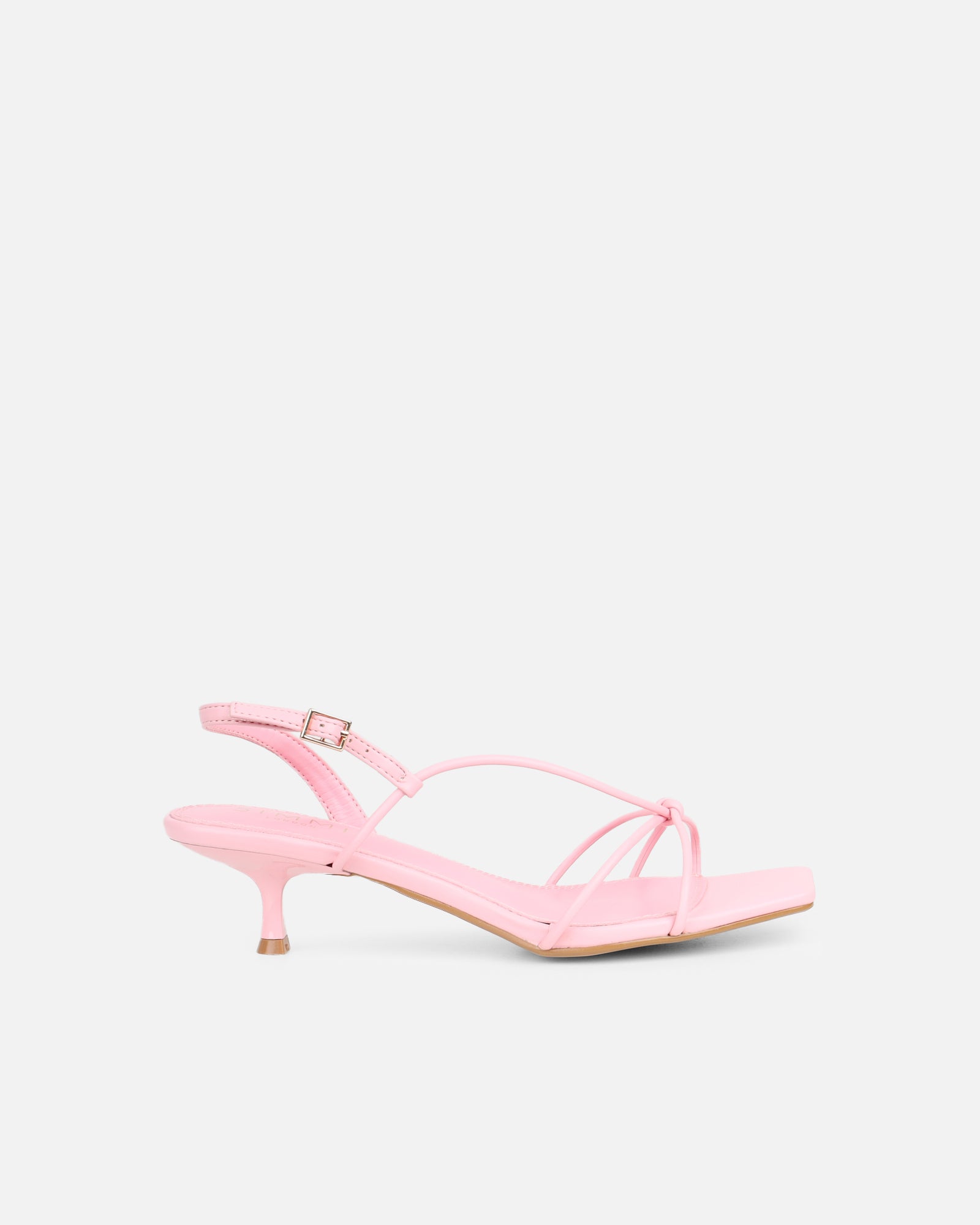 Hanah Pink Strappy Kitten Heels | SIMMI London