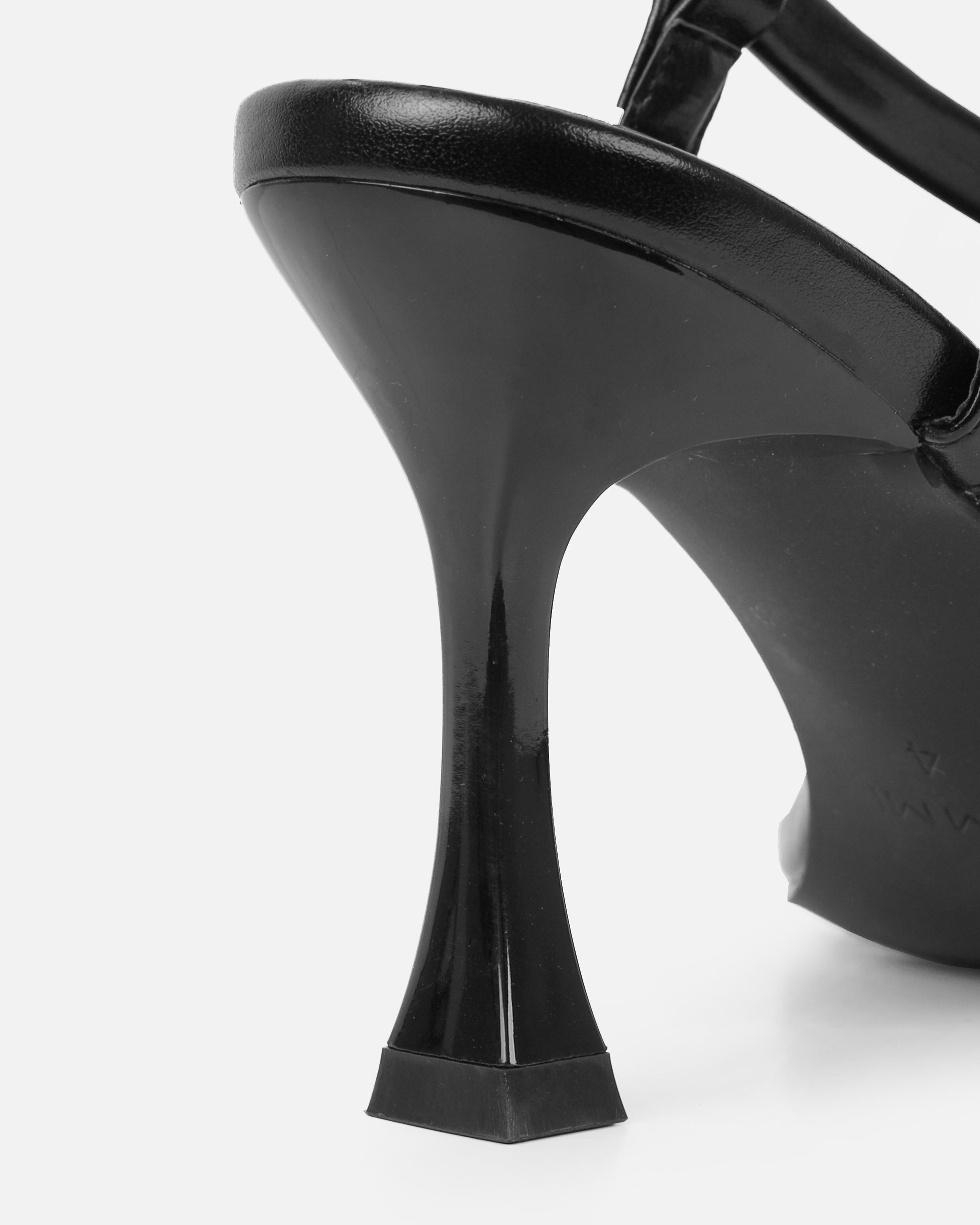 Hazal Black Mid Heeled Sandals | SIMMI London