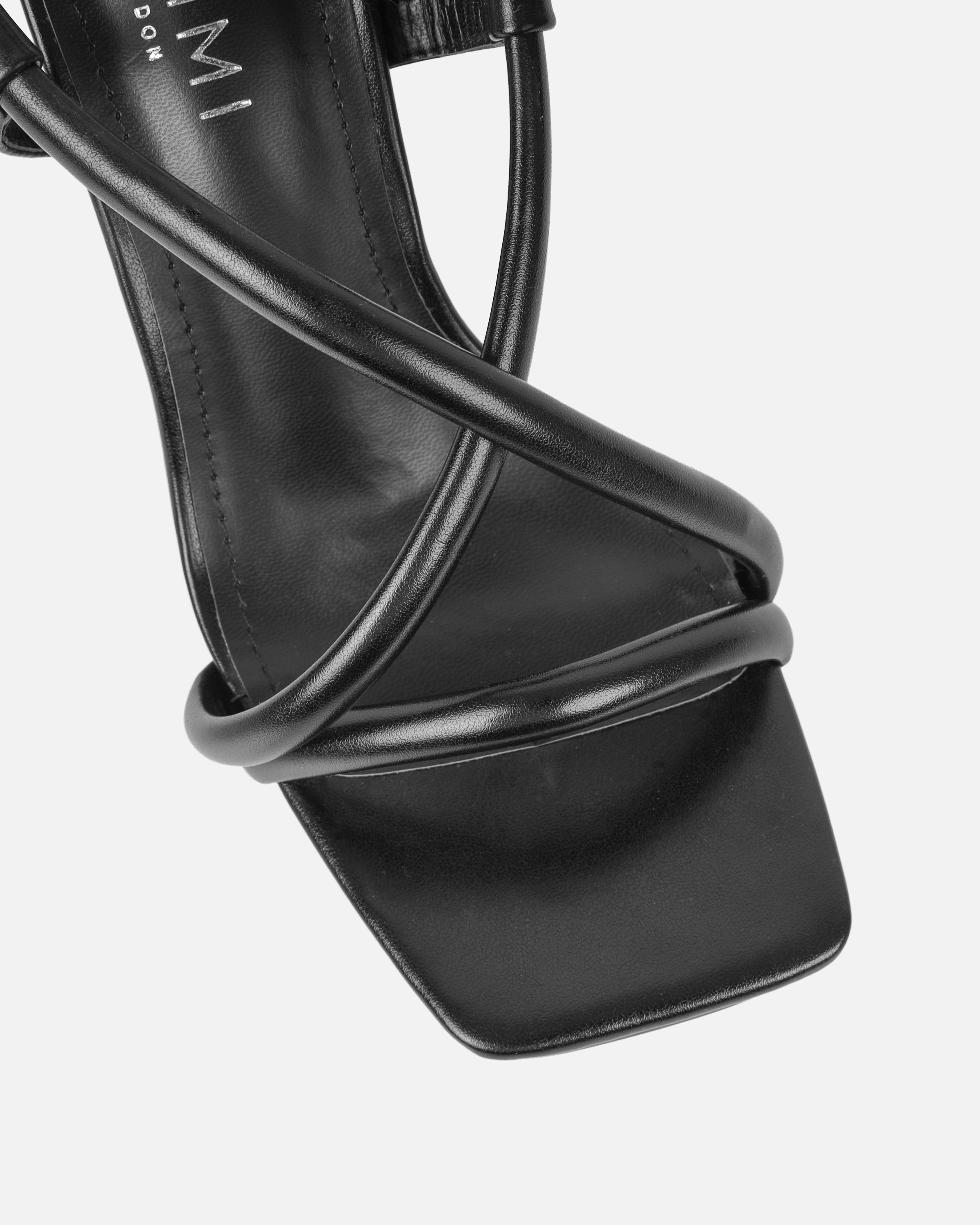 Hazal Black Mid Heeled Sandals | SIMMI London