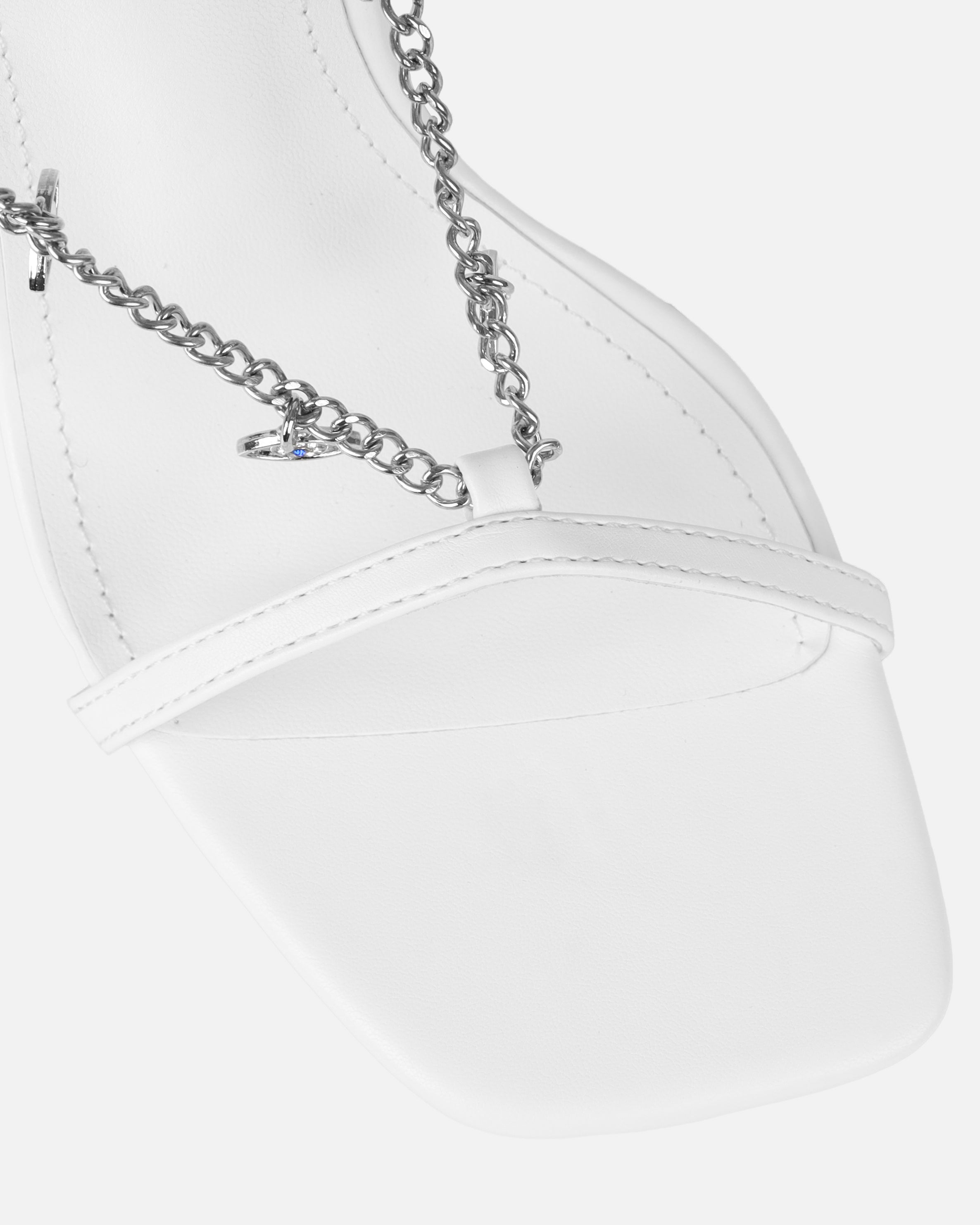 Lainaa white evil eye charm sandals | SIMMI London