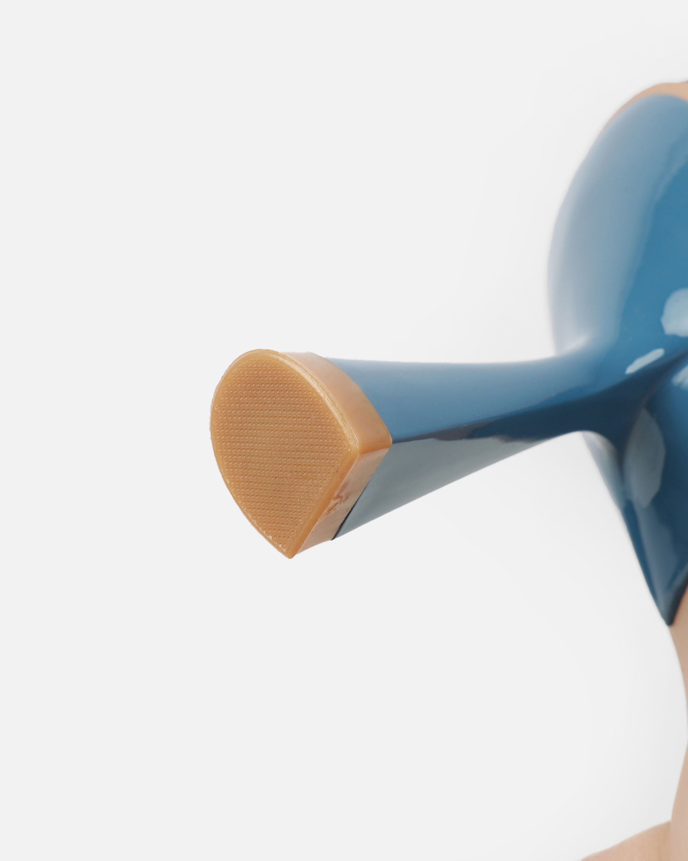 Emberley blue denim satin flower heeled sandals | SIMMI London