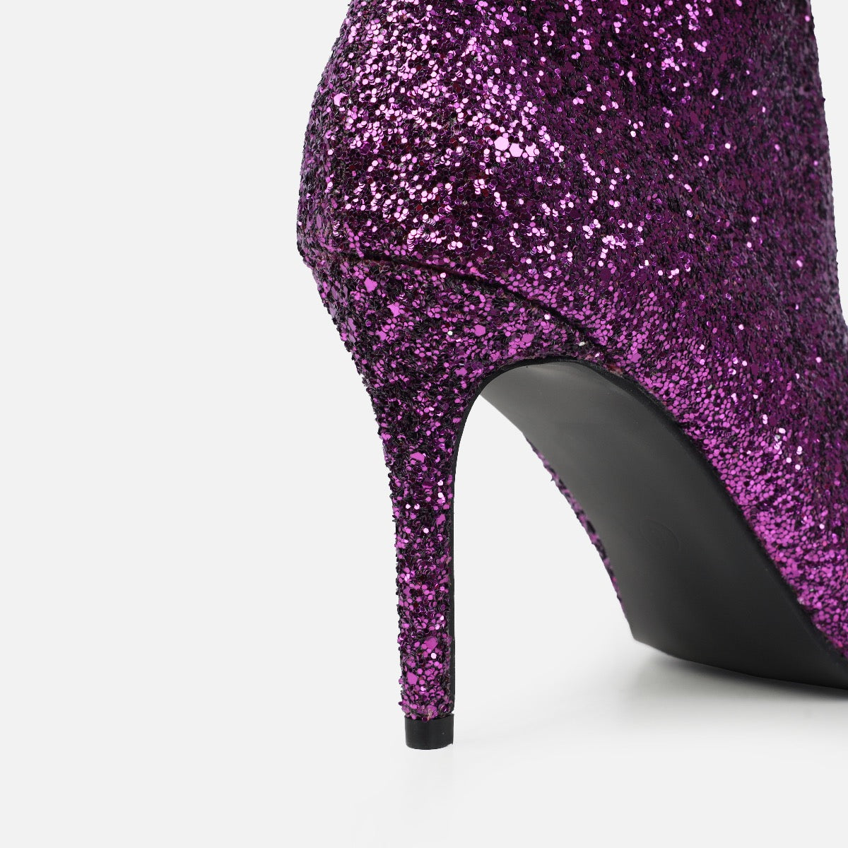 Houda Purple Glitter Ankle Boots | SIMMI London