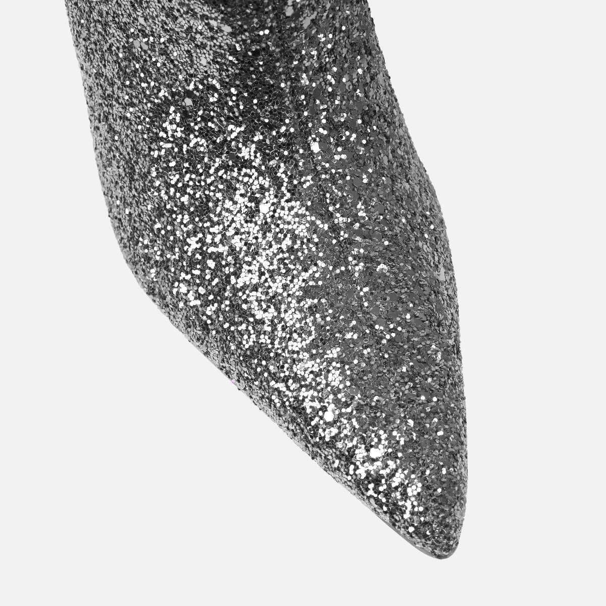 Houda Silver Glitter Ankle Boots | SIMMI London