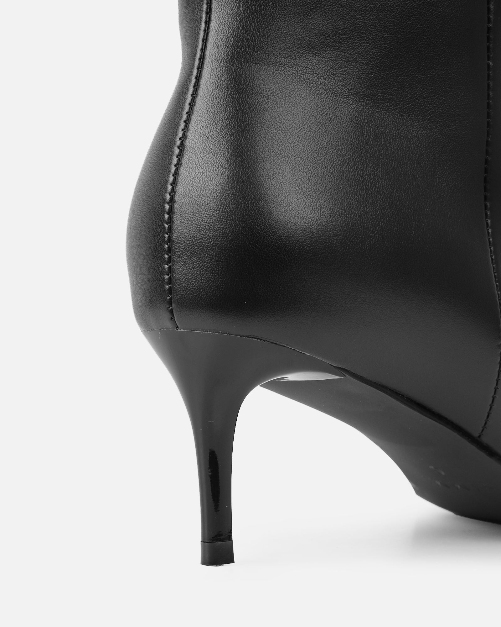 Huxton Black Pull On Low Heeled Knee High Boots | SIMMI London