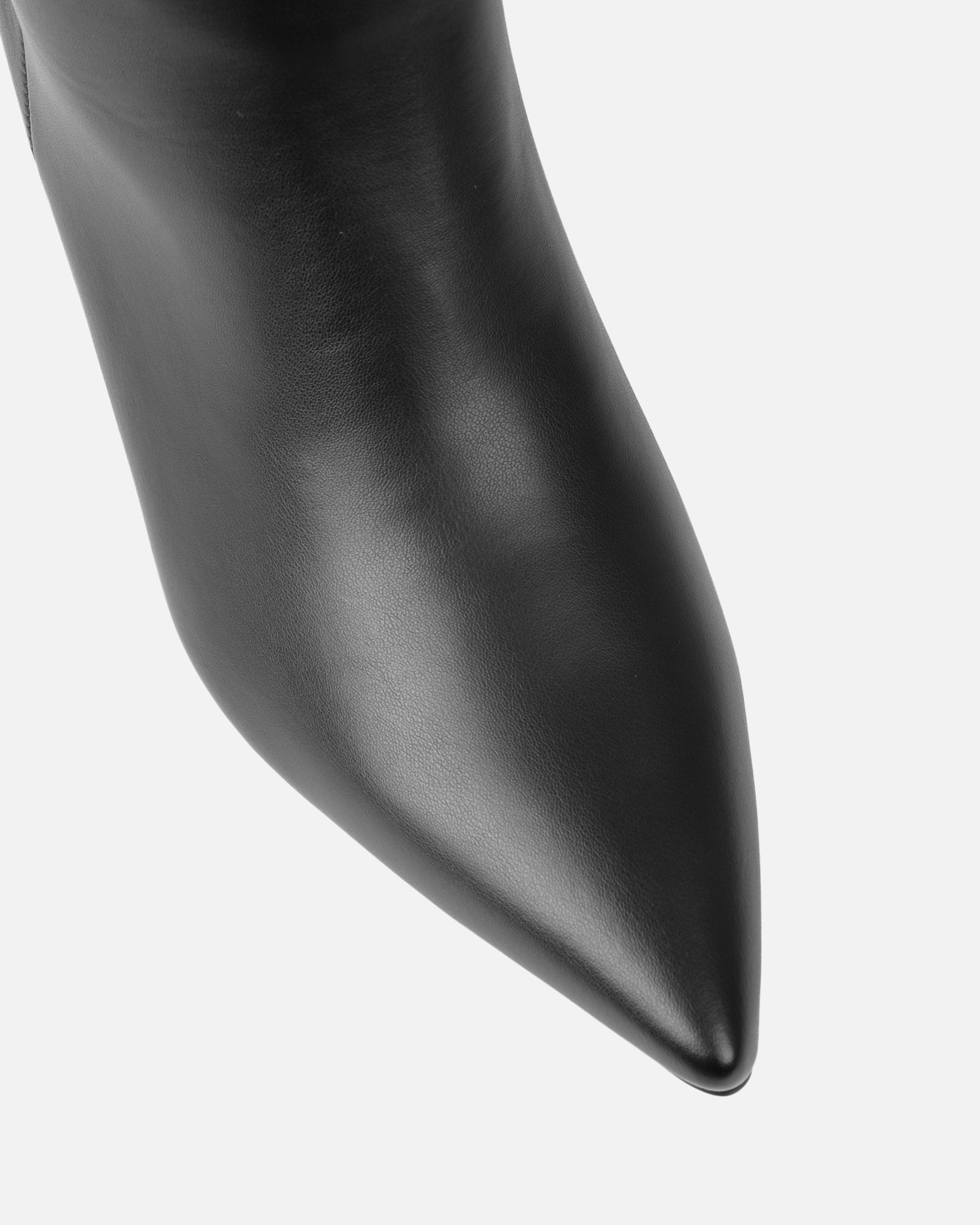 Huxton Black Pull On Low Heeled Knee High Boots | SIMMI London