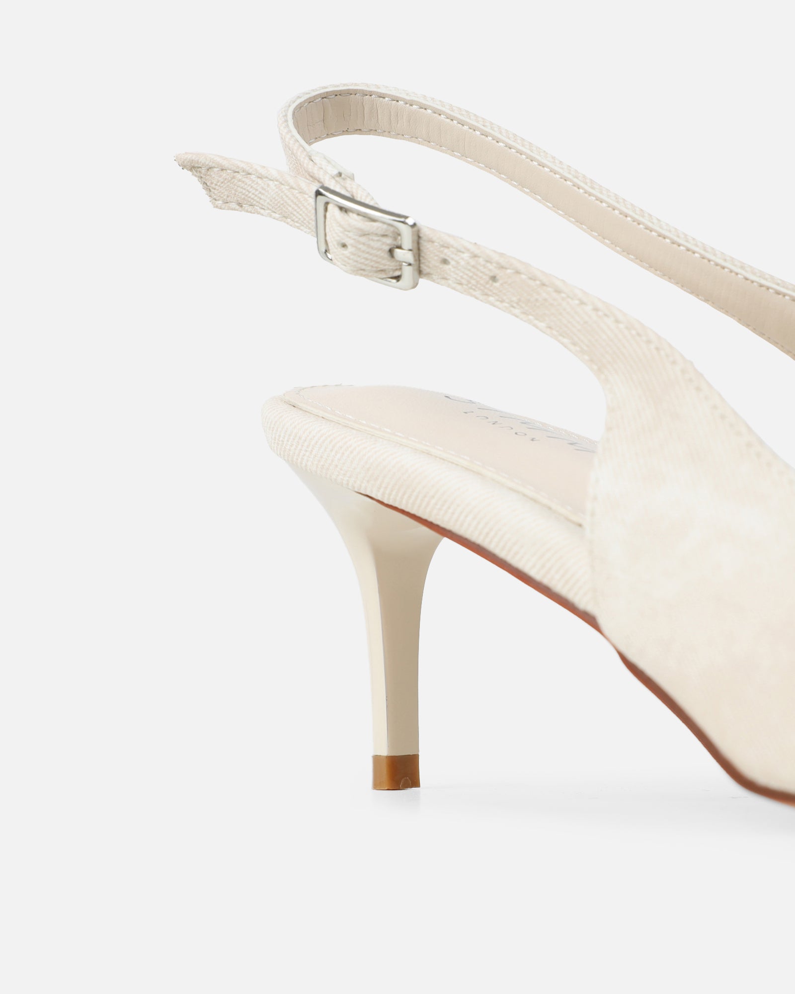 Garnet Oat Denim Low Court Shoes | SIMMI London