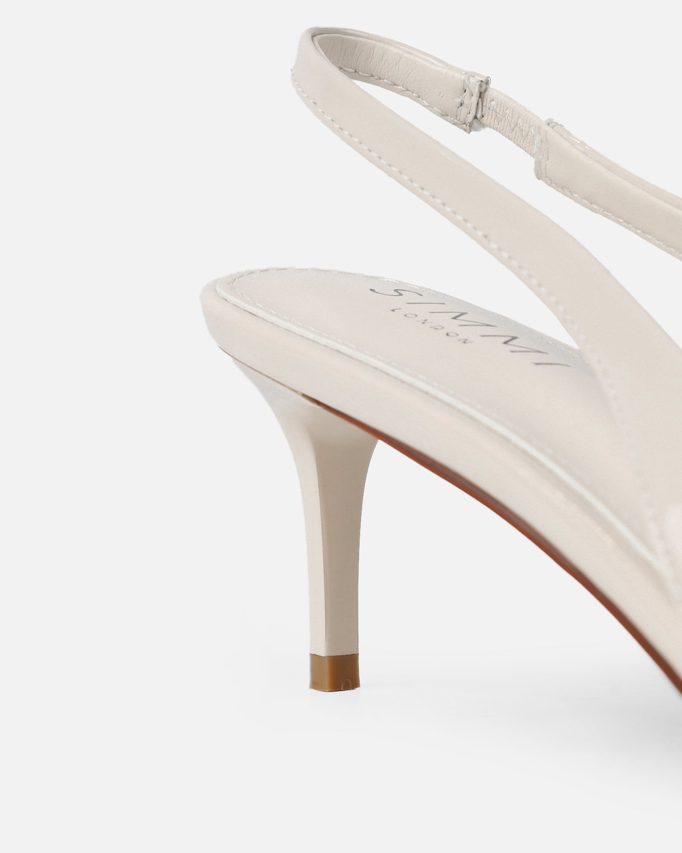 Cecily Stone Patent Low Sling Back Court Shoes | SIMMI London