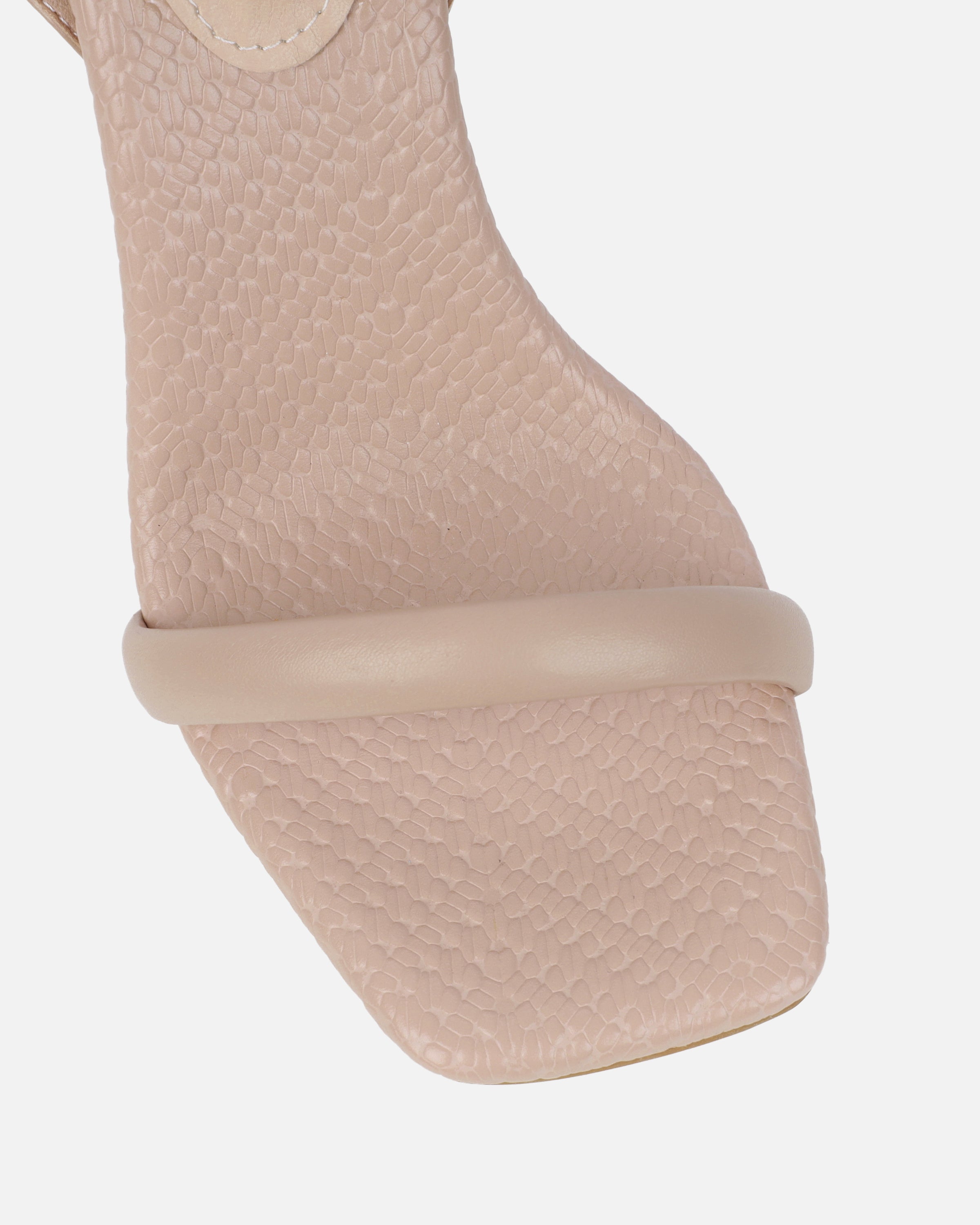 Inara Nude Sculptural Heeled Sandals | SIMMI London