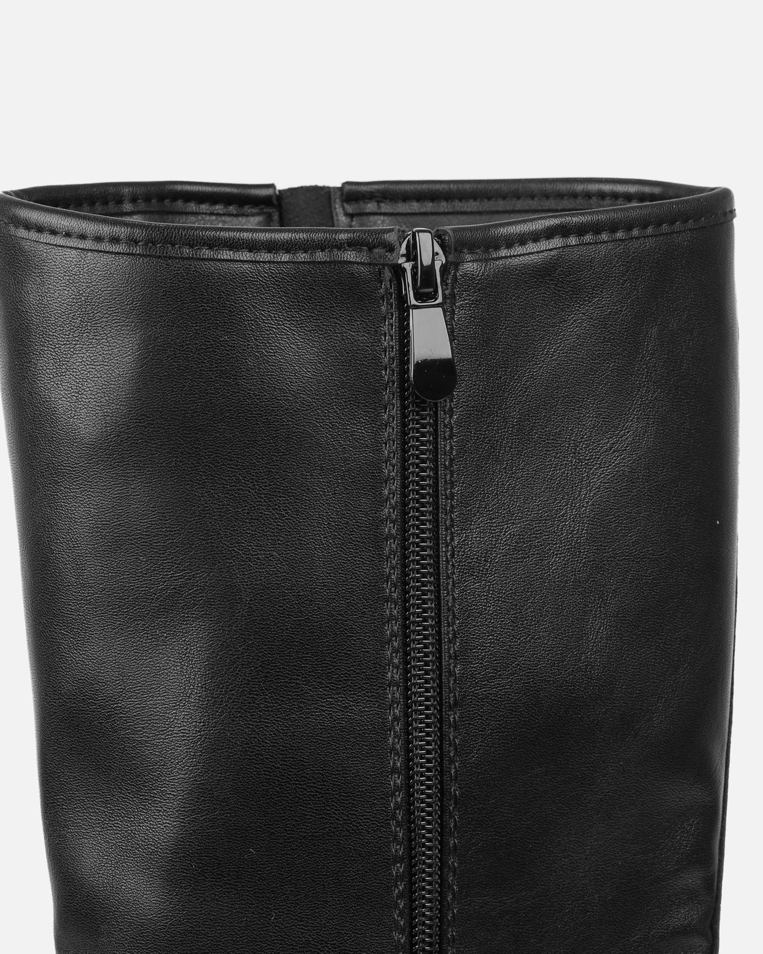 Indiana Black Strap Detail Biker Boots | SIMMI London