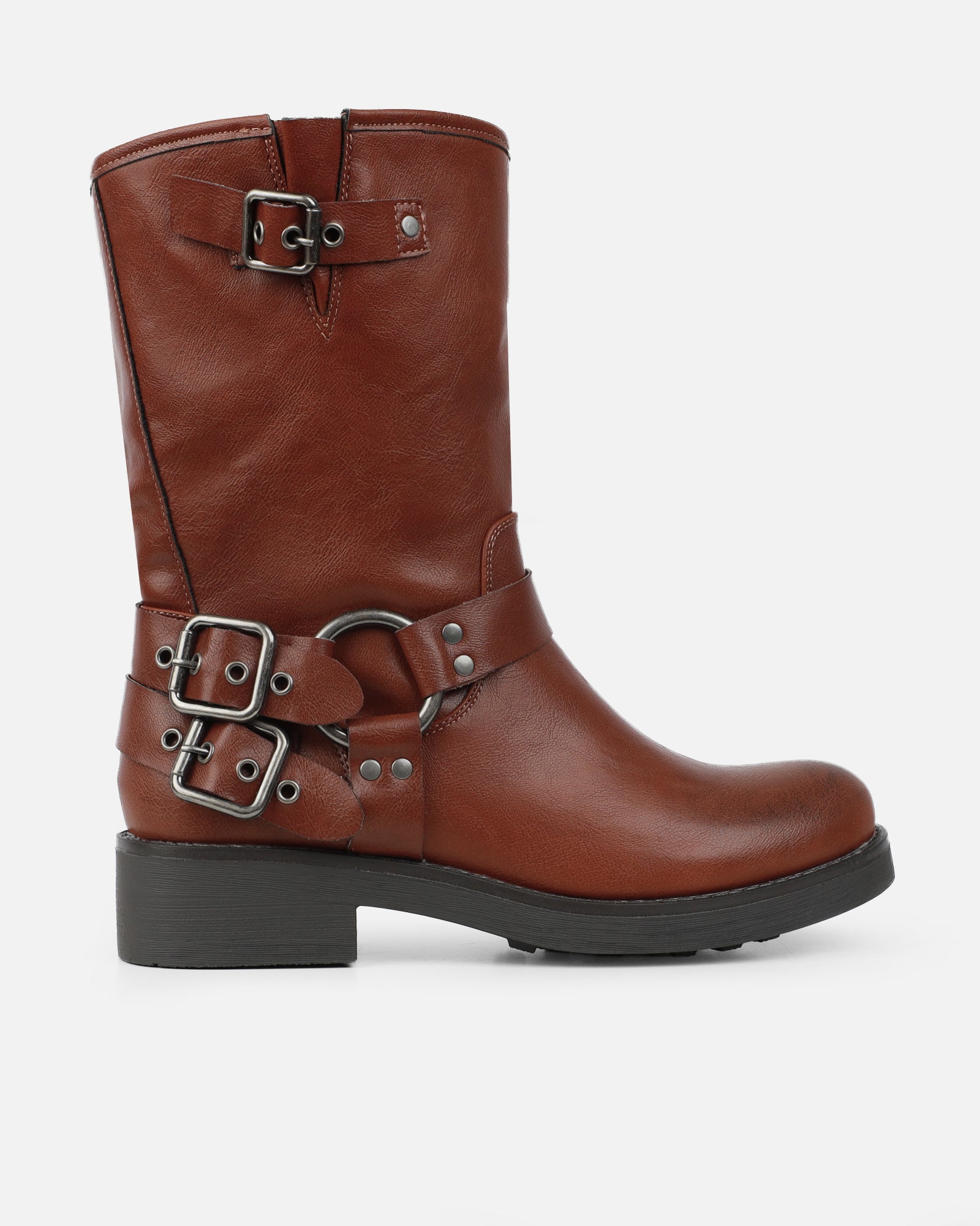 Indi Tan Short Biker Boots | SIMMI London