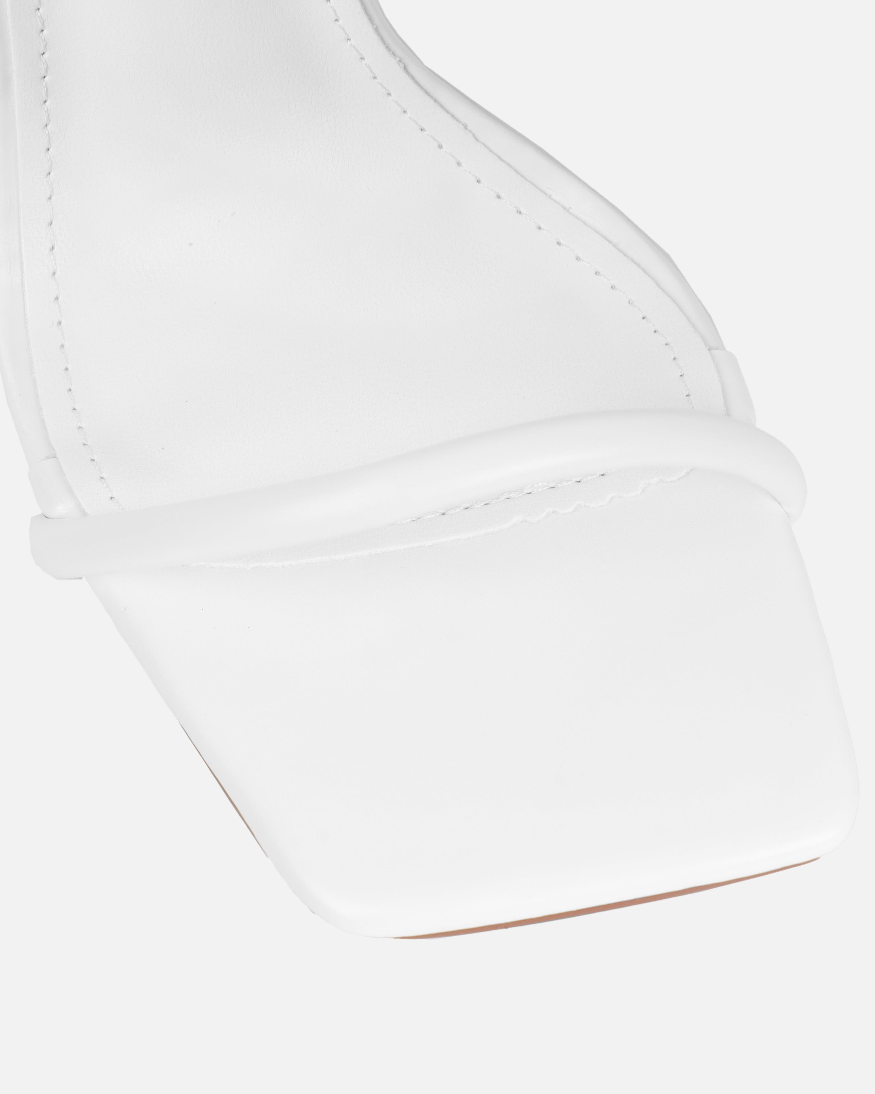 Gamela White Strappy Block Heels | SIMMI London