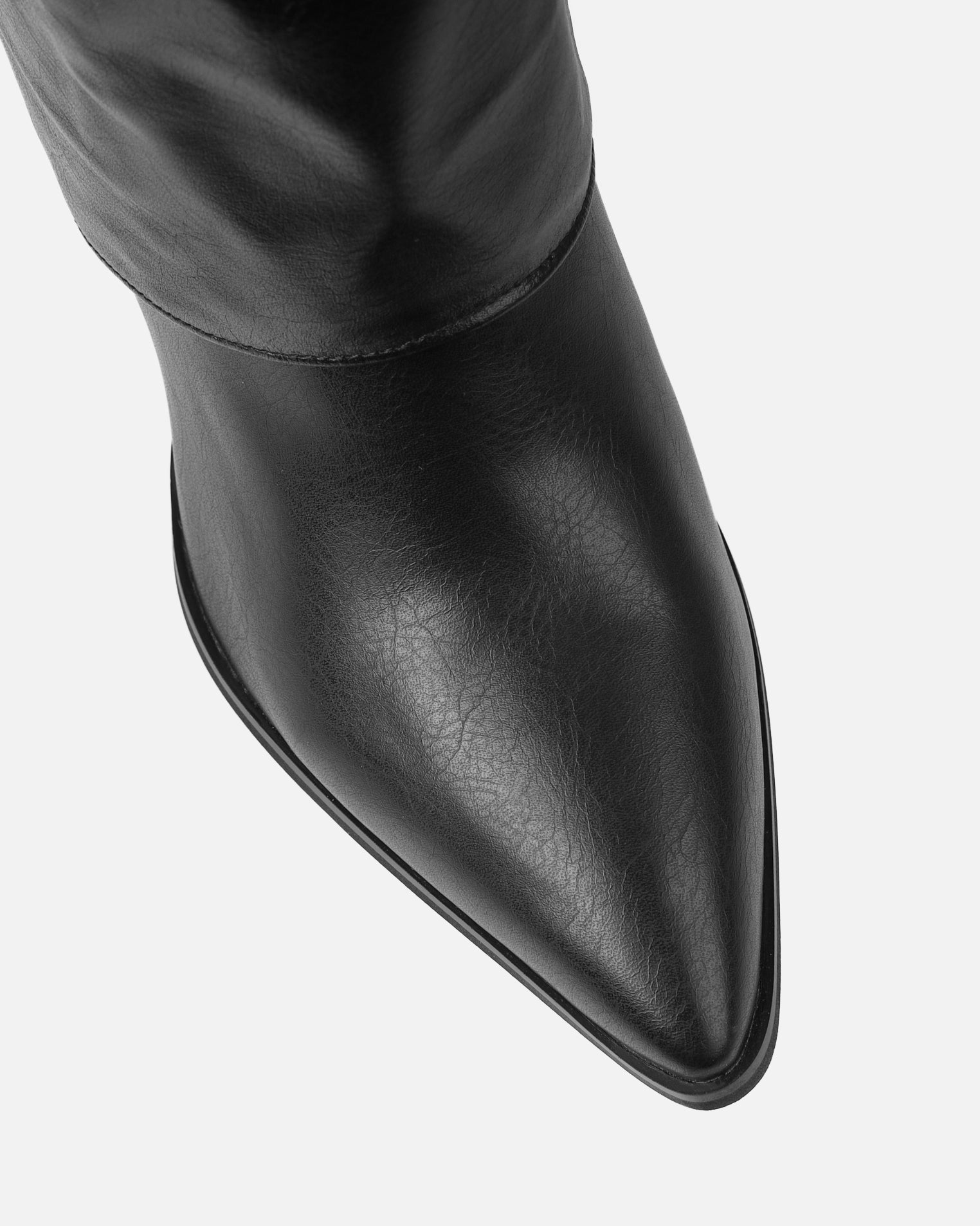 Tamiar black fold over block heeled knee boots | SIMMI London