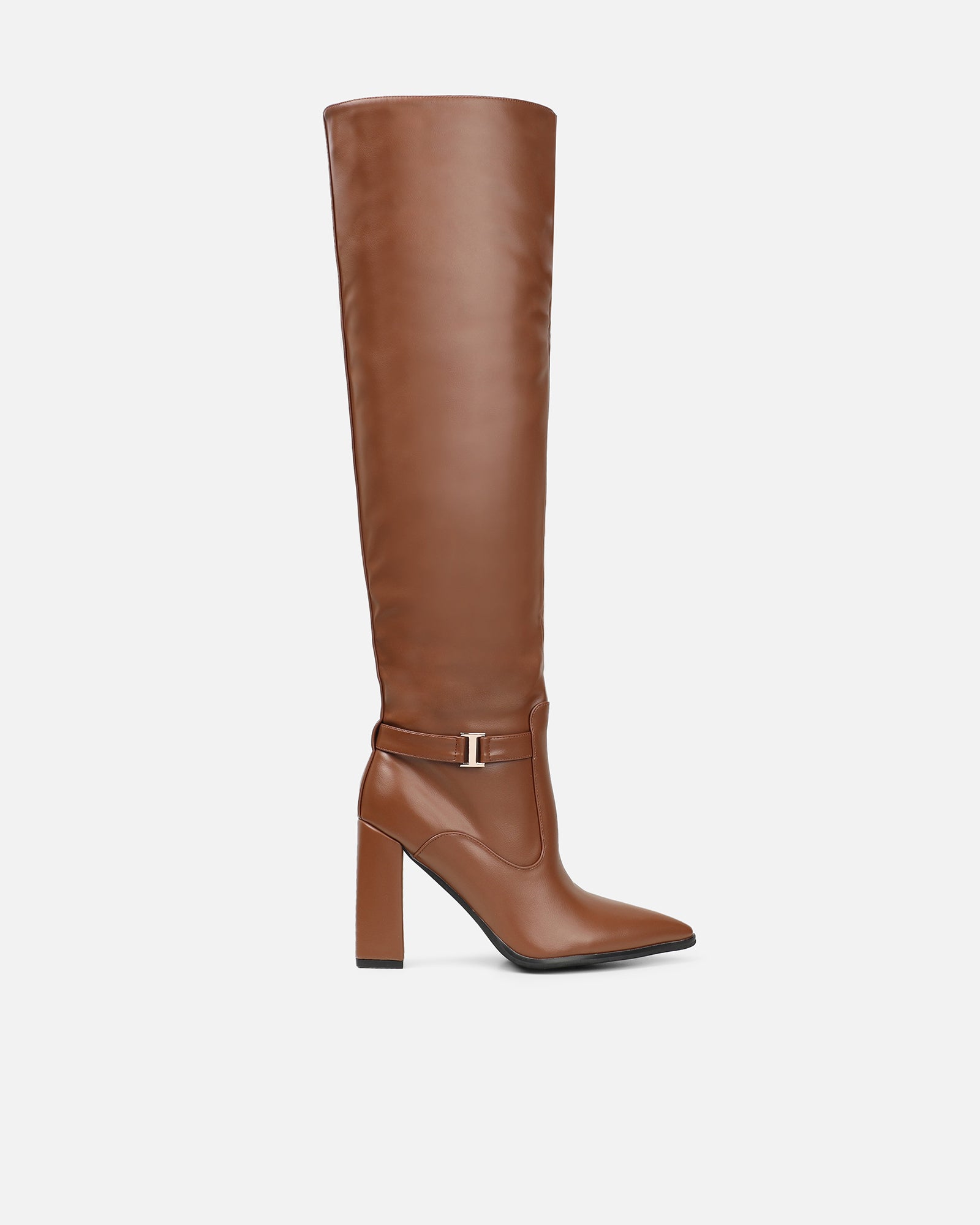Fisher Tan Over The Knee Boots | SIMMI London