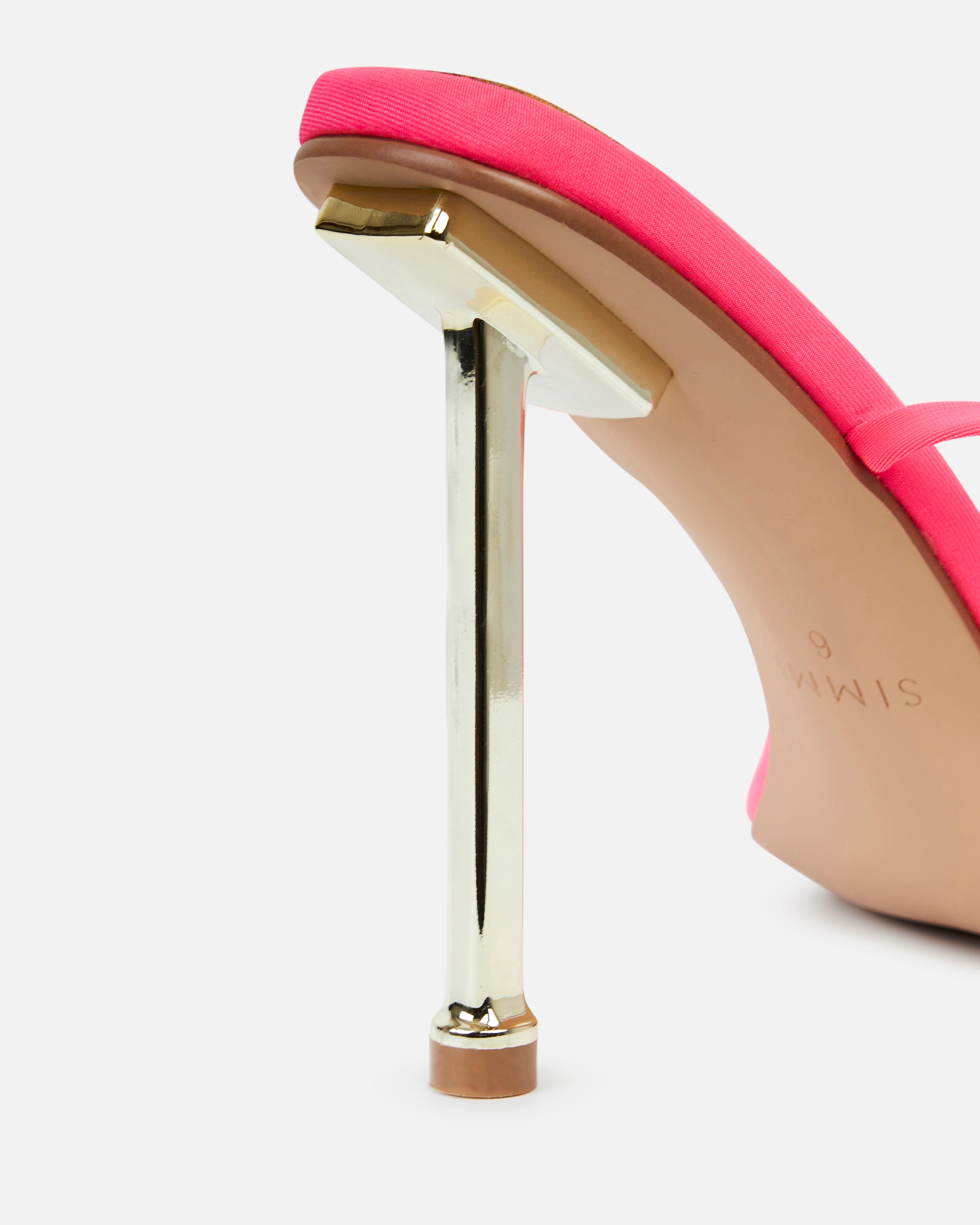 Jessy Bright Pink Lycra Lace Up Stiletto Heels | SIMMI London