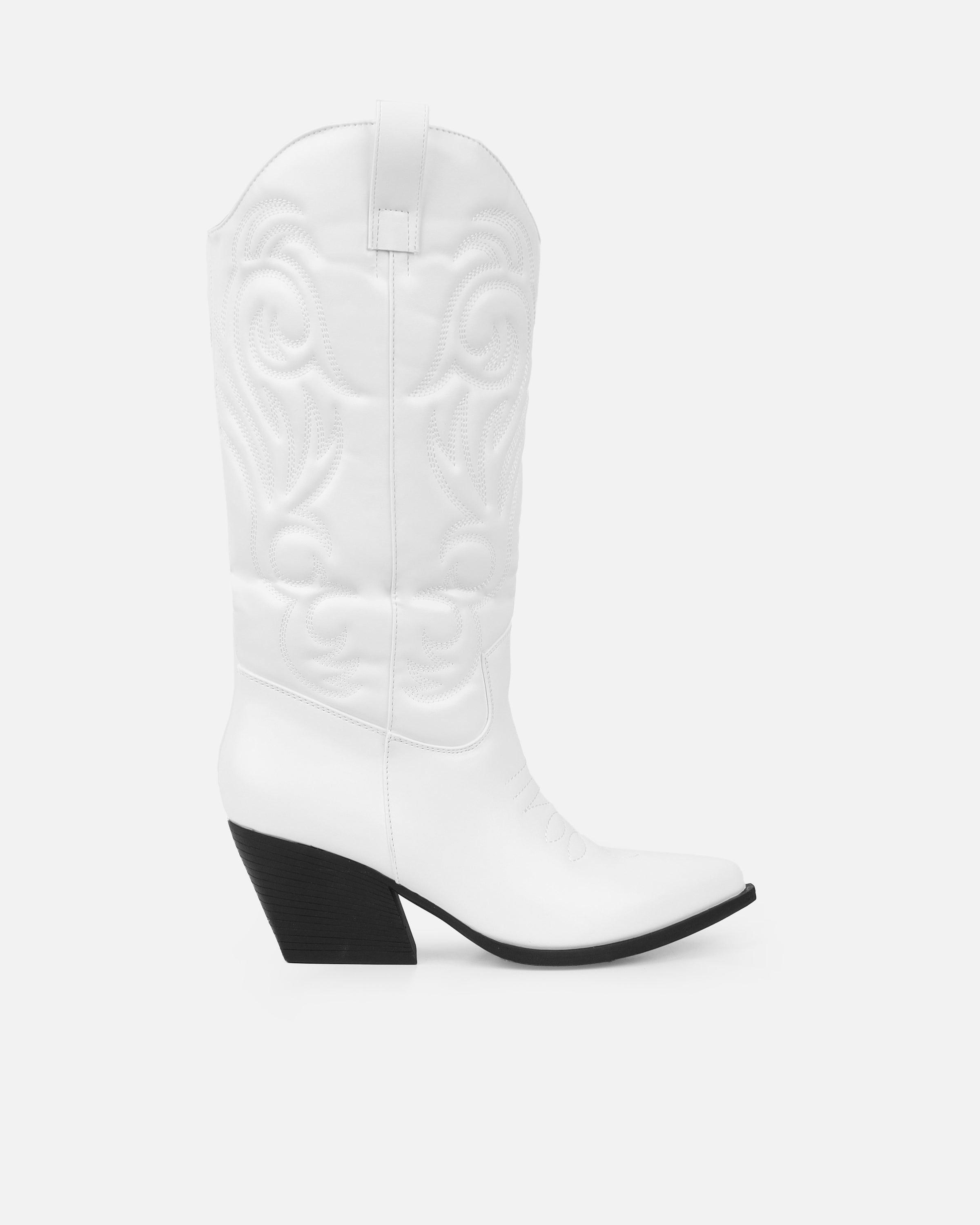 Joseph White Calf Western Boots | SIMMI London