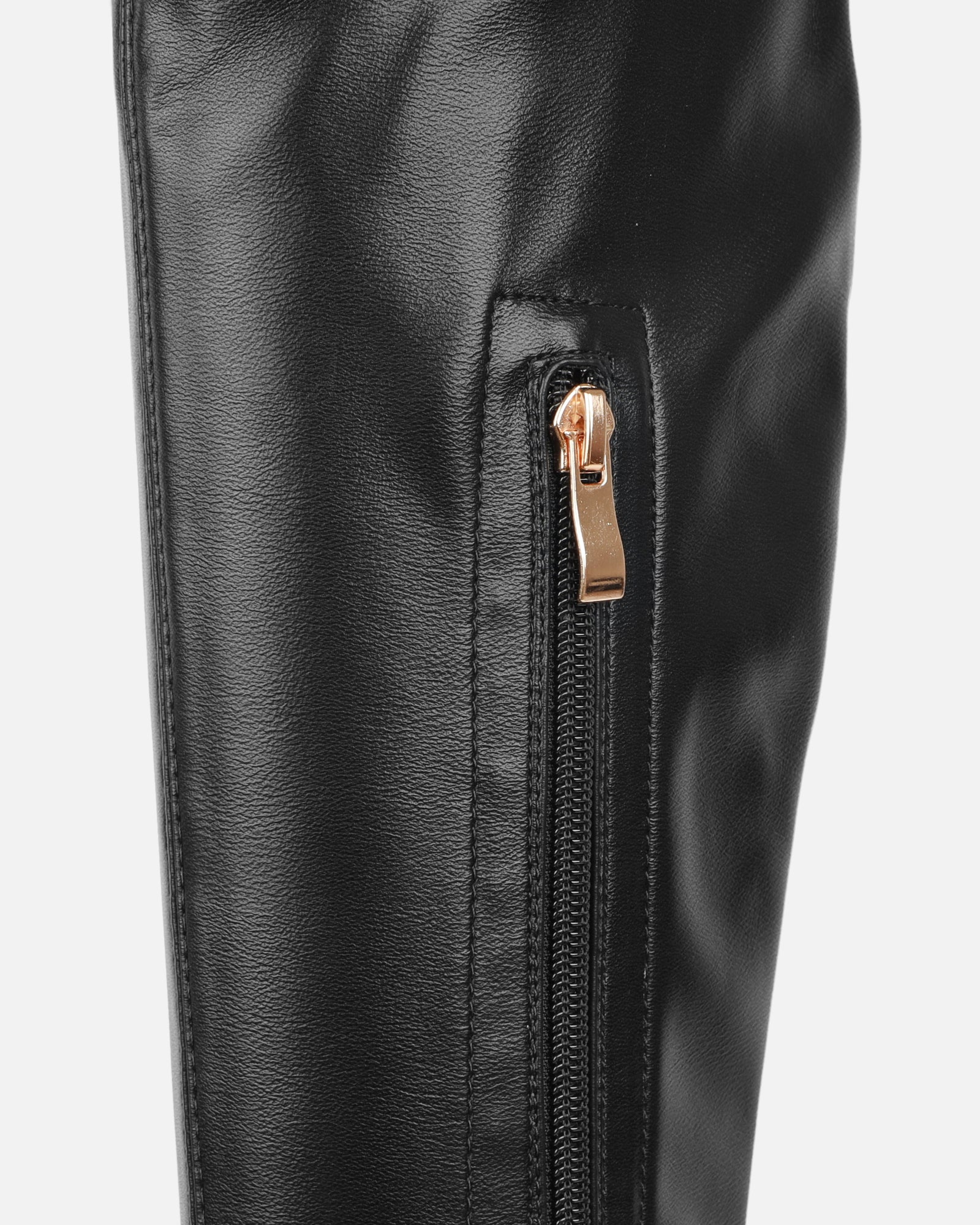 Kadeem Black Wedge Over The Knee Boots | SIMMI London